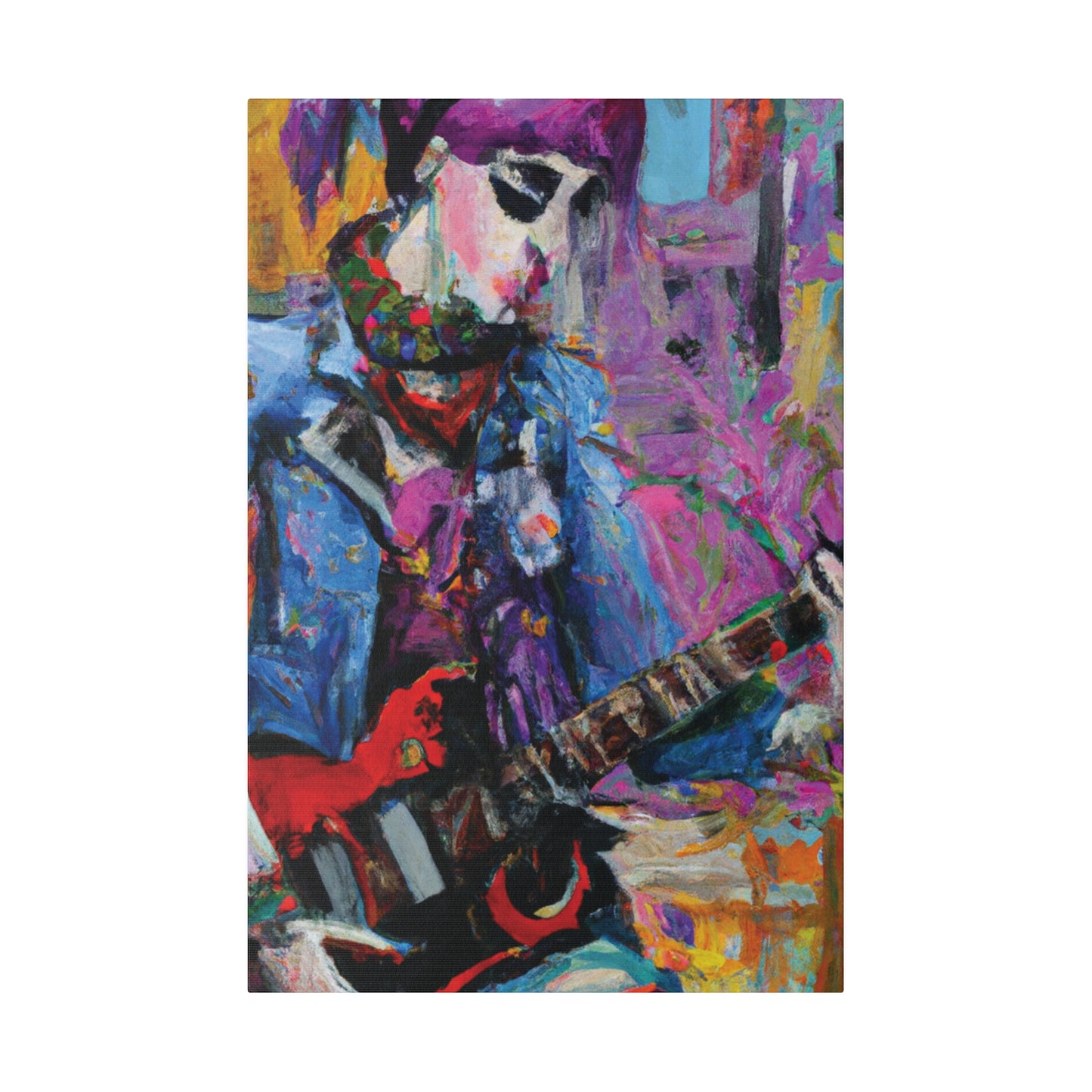 9210O - Rockstar Oil Painting Style Print | Poster | Home Decor | Wall Art | Music Art | Canvas