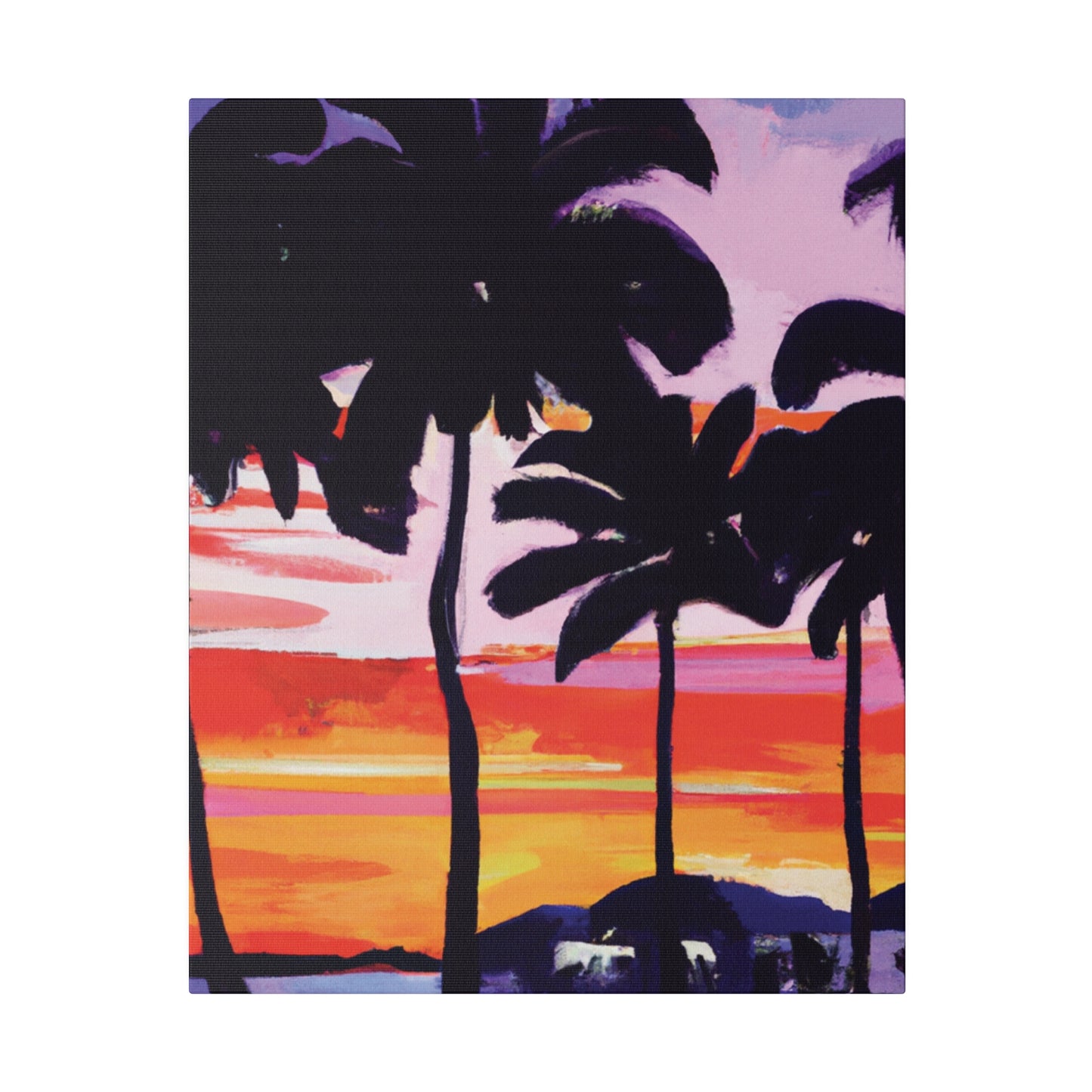 2948T - Miami Beach Sunset Painting Print | Miami | Beach | Sunset | Poster | Home Decor | Wall Art | Canvas