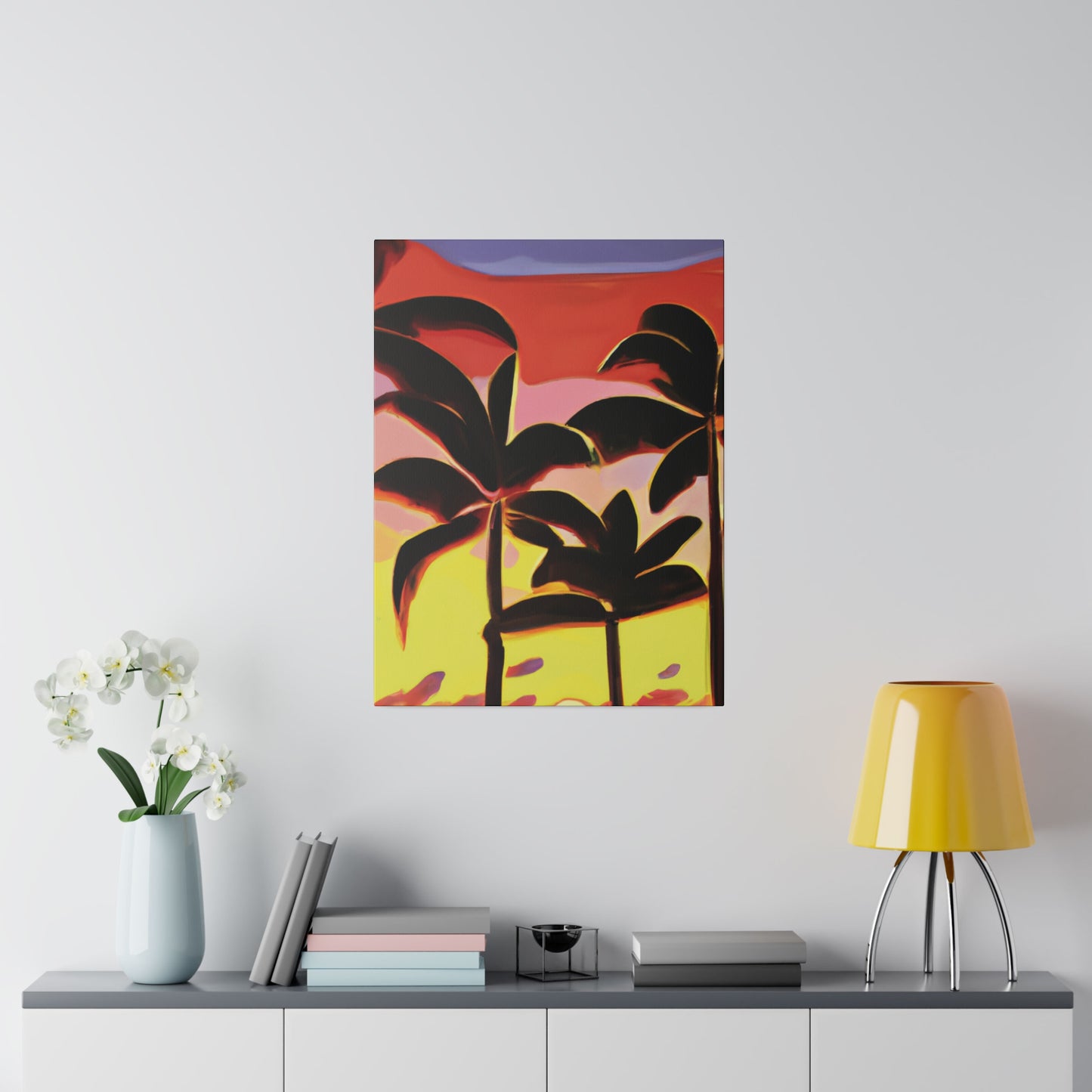 8456F - Miami Beach Sunset Painting Print | Miami | Beach | Sunset | Poster | Home Decor | Wall Art | Canvas