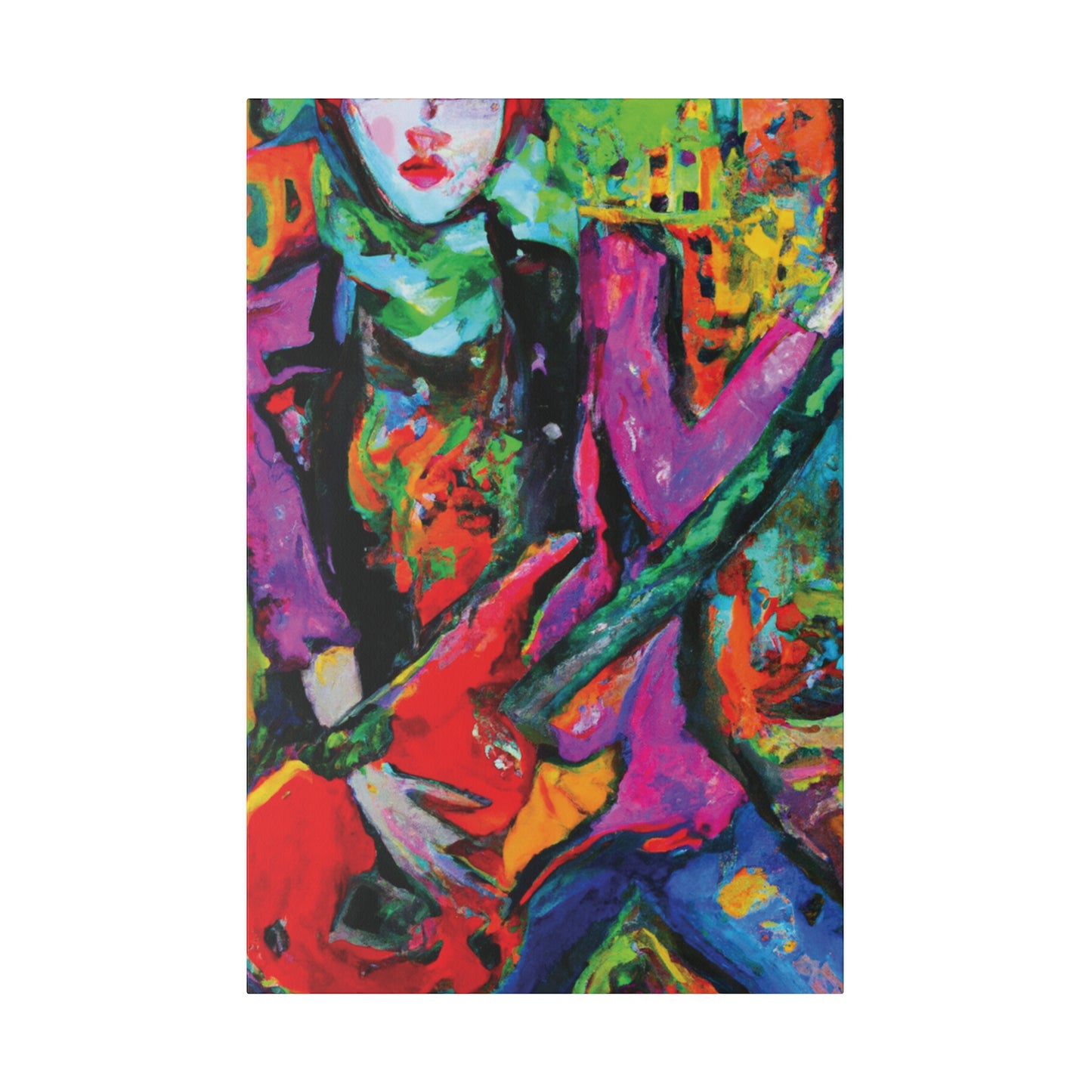 3861D - Rockstar Oil Painting Style Print | Poster | Home Decor | Wall Art | Music Art | Canvas