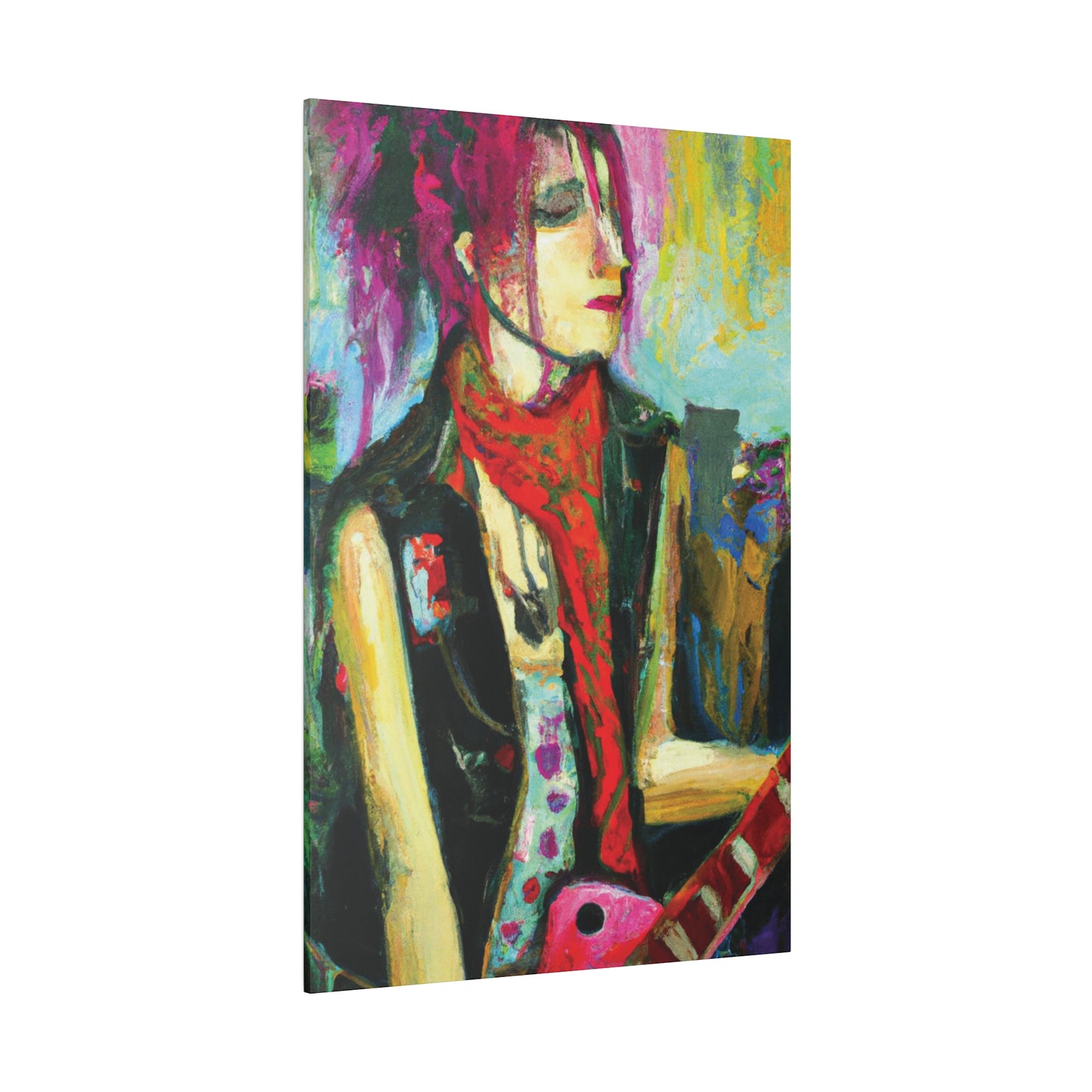 9141P - Rockstar Oil Painting Style Print | Poster | Home Decor | Wall Art | Music Art | Canvas