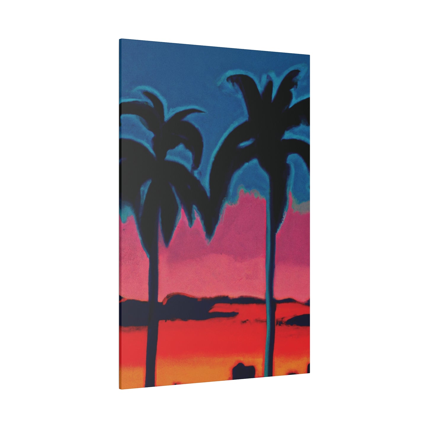 2545B - Miami Beach Sunset Painting Print | Miami | Beach | Sunset | Poster | Home Decor | Wall Art | Canvas