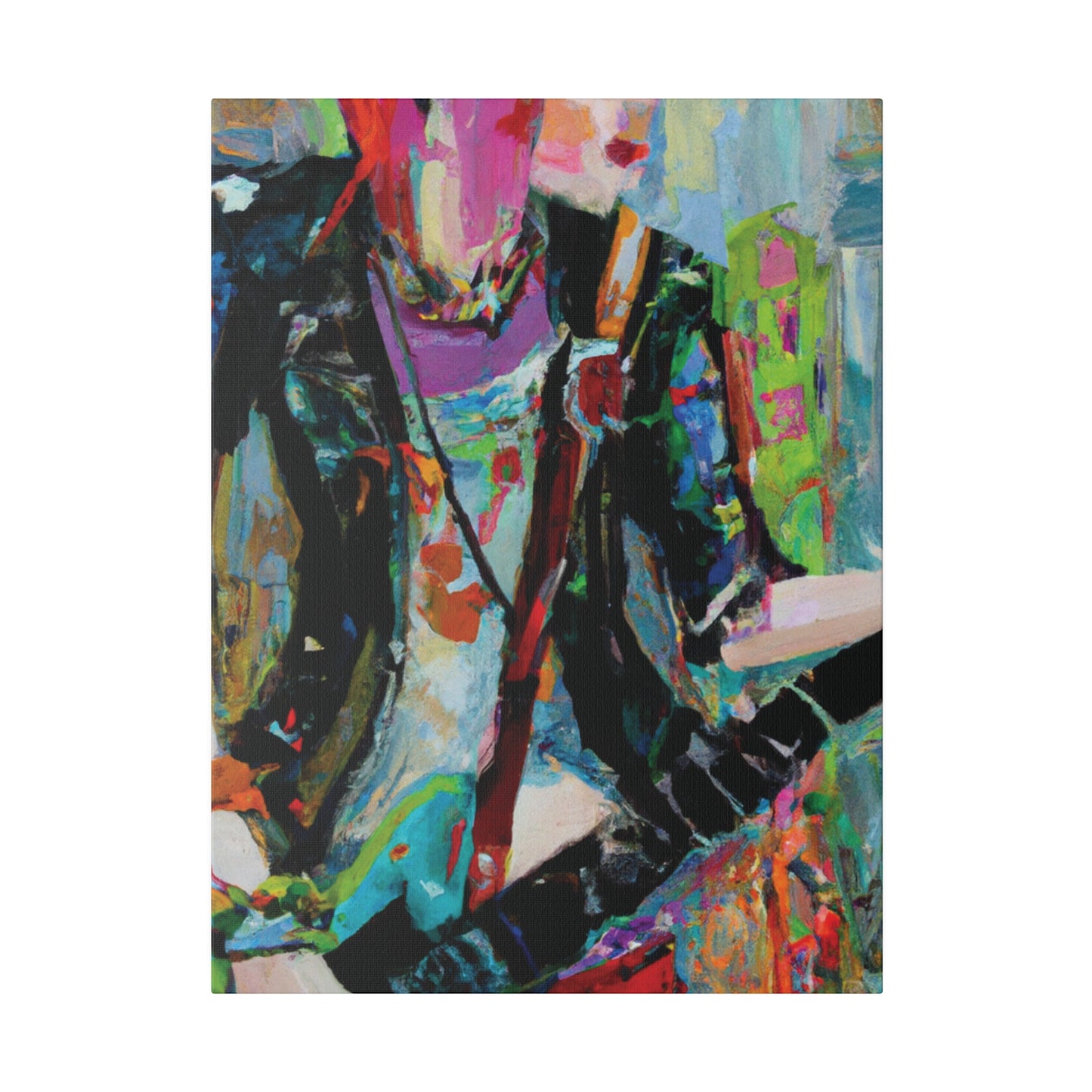 745O - Rockstar Oil Painting Style Print | Poster | Home Decor | Wall Art | Music Art | Canvas