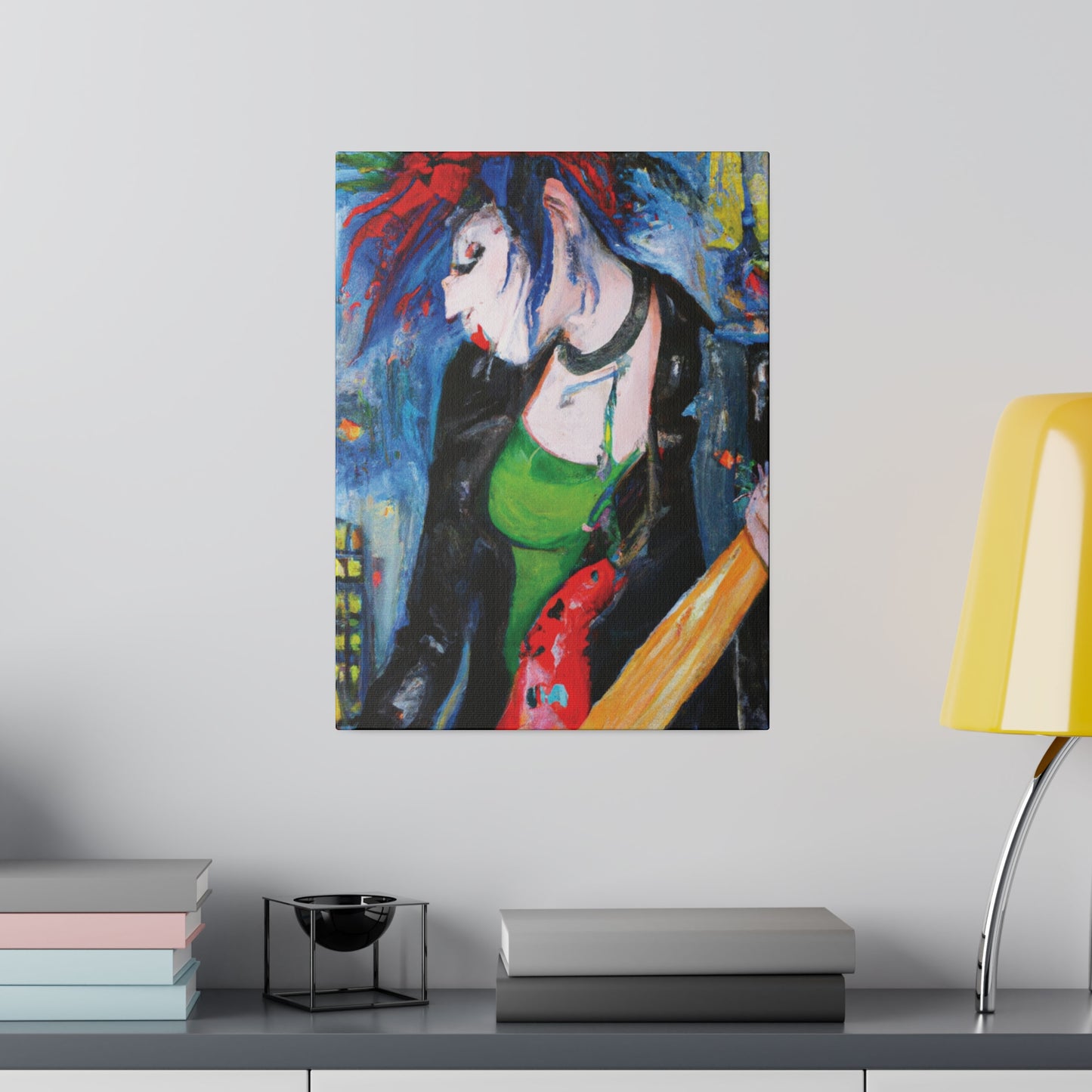 9423T - Rockstar Oil Painting Style Print | Poster | Home Decor | Wall Art | Music Art | Canvas