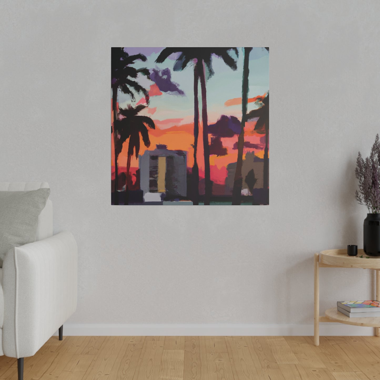 8405R - Miami Beach Sunset Painting Print | Miami | Beach | Sunset | Poster | Home Decor | Wall Art | Canvas