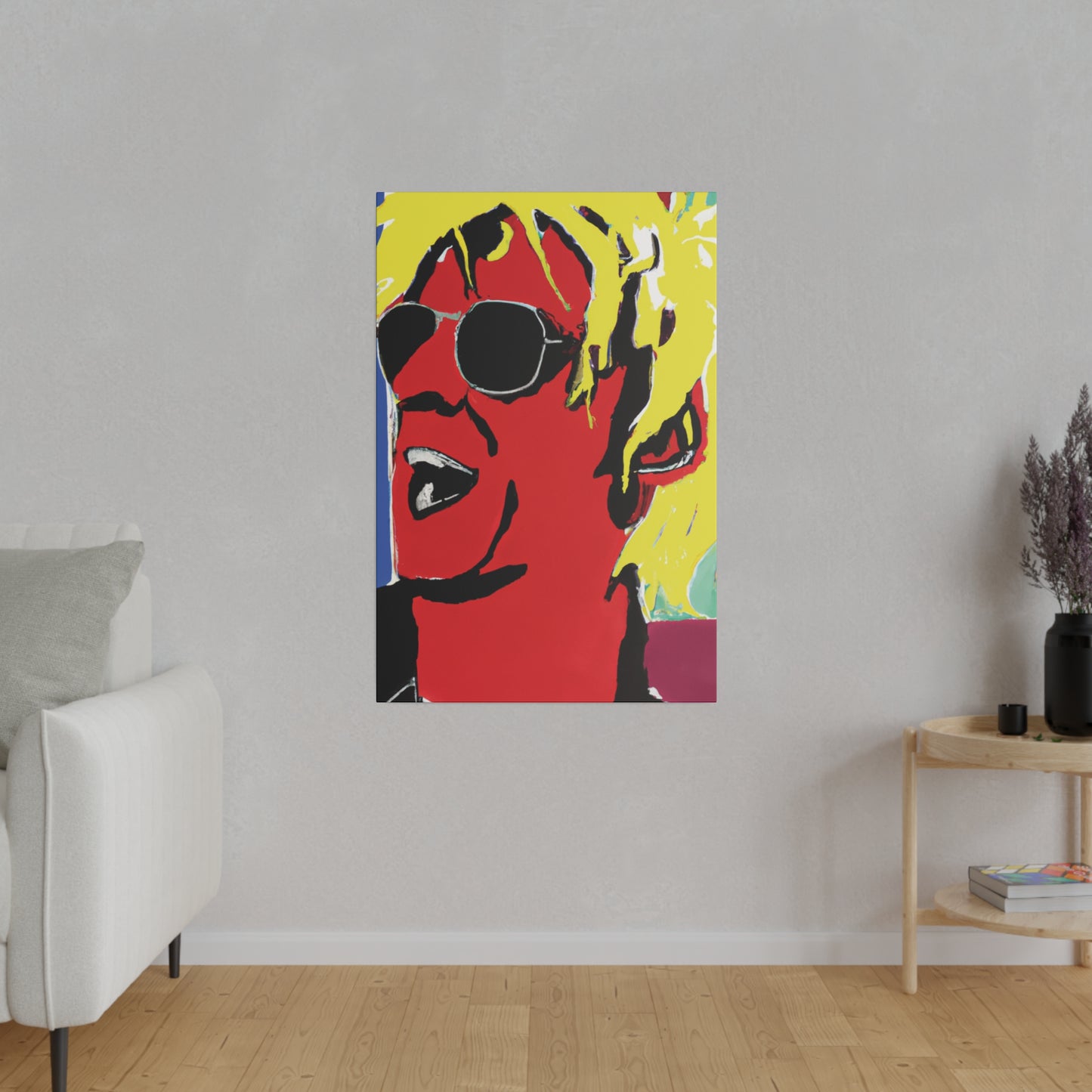 8166B - Rockstar Painting Print | Face | Abstract | Poster | Home Decor | Wall Art | Music Art | Canvas