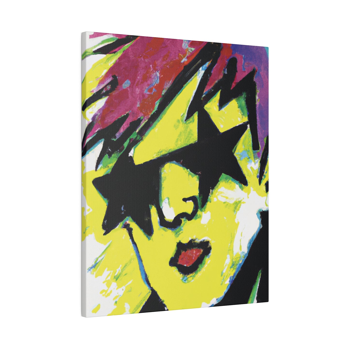 7497H - Rockstar Painting Print | Face | Abstract | Poster | Home Decor | Wall Art | Music Art | Canvas