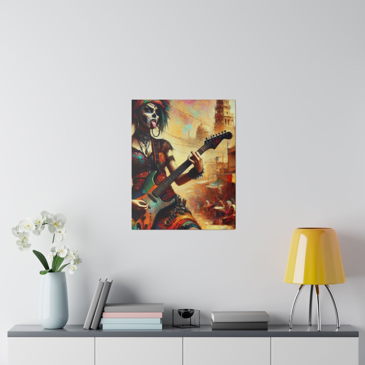 3752F - Rockstar Oil Painting Style Print | Poster | Home Decor | Wall Art | Music Art | Canvas