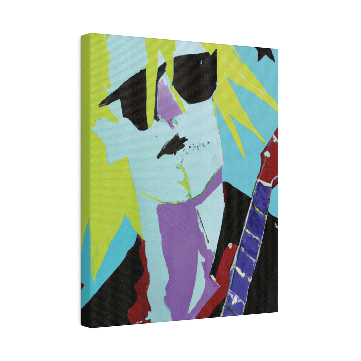 8267F - Rockstar Painting Print | Face | Abstract | Poster | Home Decor | Wall Art | Music Art | Canvas