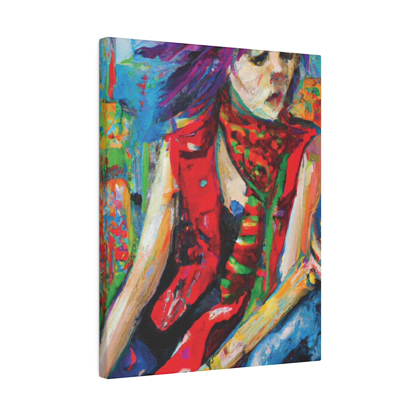 6732Q - Rockstar Oil Painting Style Print | Poster | Home Decor | Wall Art | Music Art | Canvas