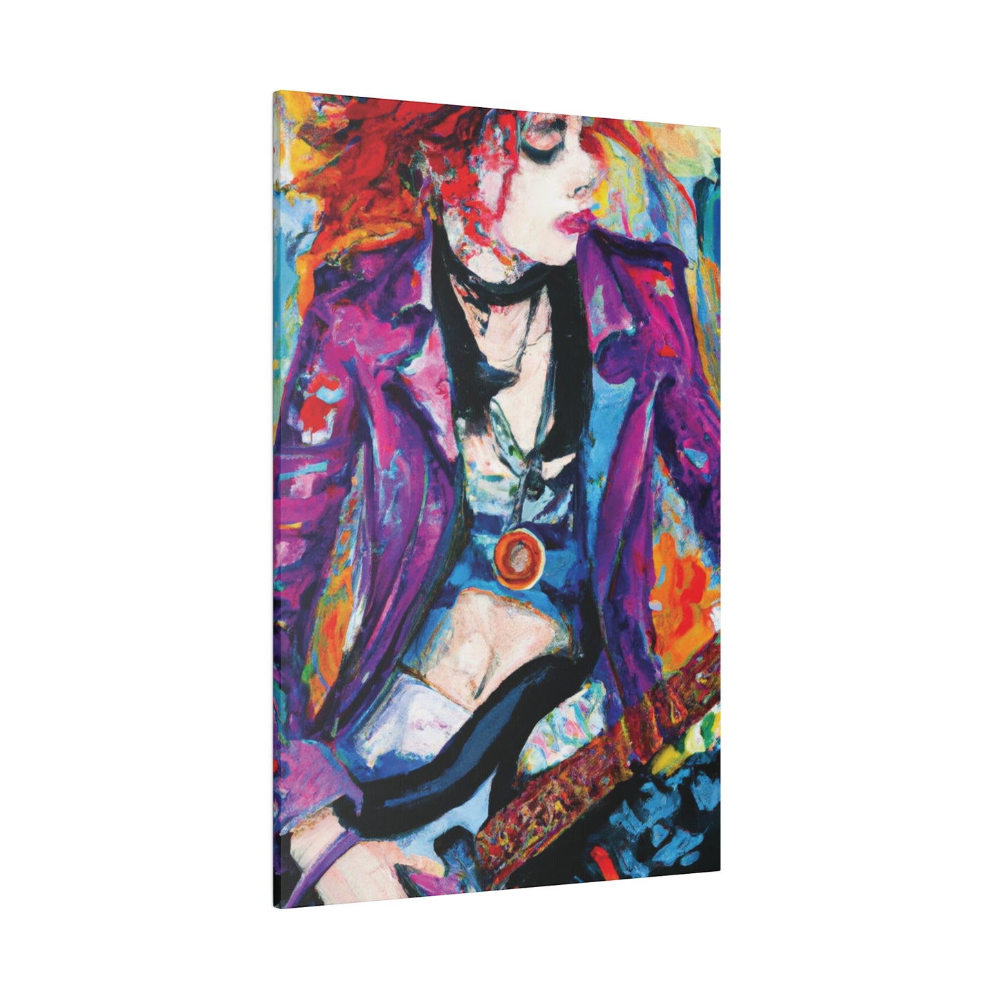 9712Y - Rockstar Oil Painting Style Print | Poster | Home Decor | Wall Art | Music Art | Canvas