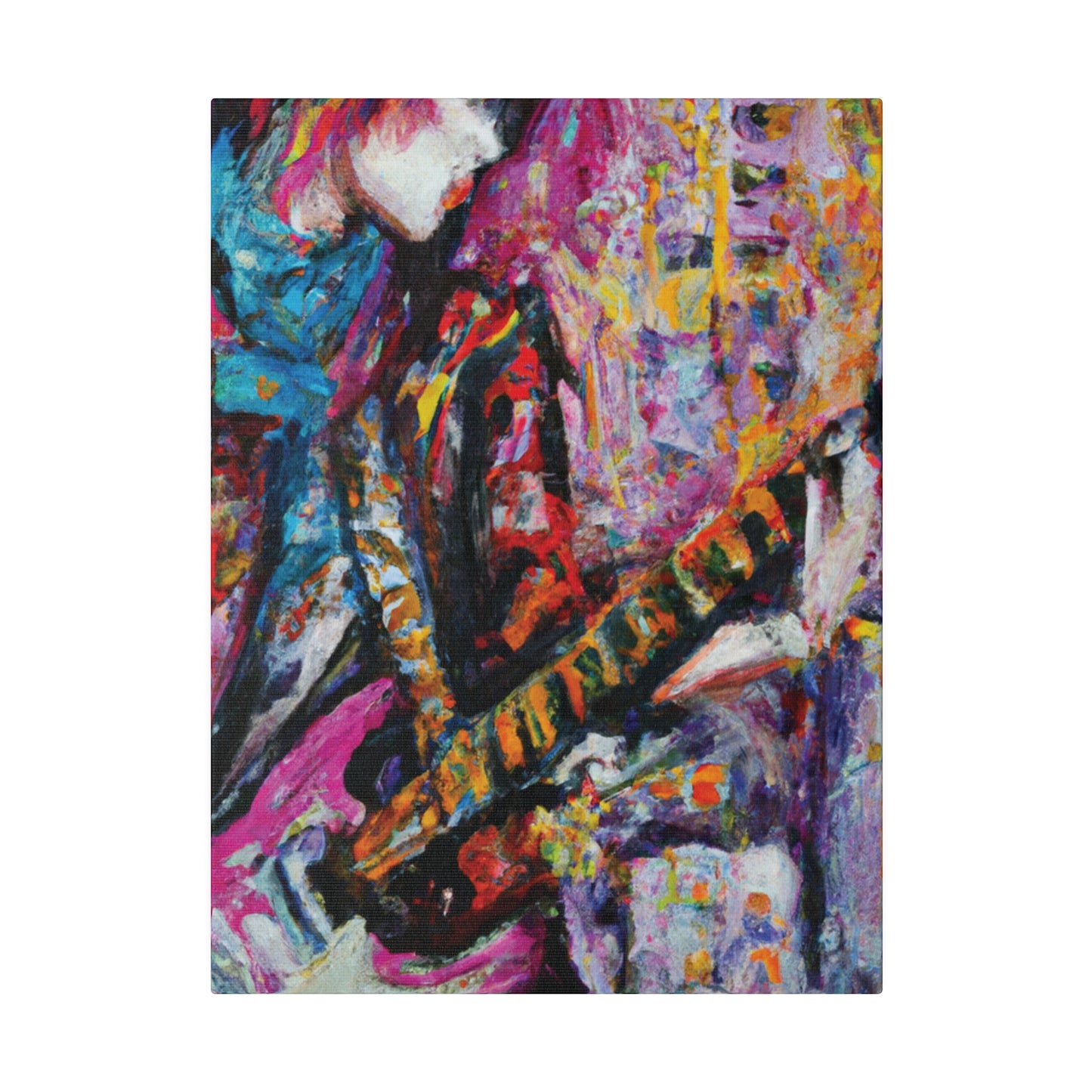 7772X - Rockstar Oil Painting Style Print | Poster | Home Decor | Wall Art | Music Art | Canvas