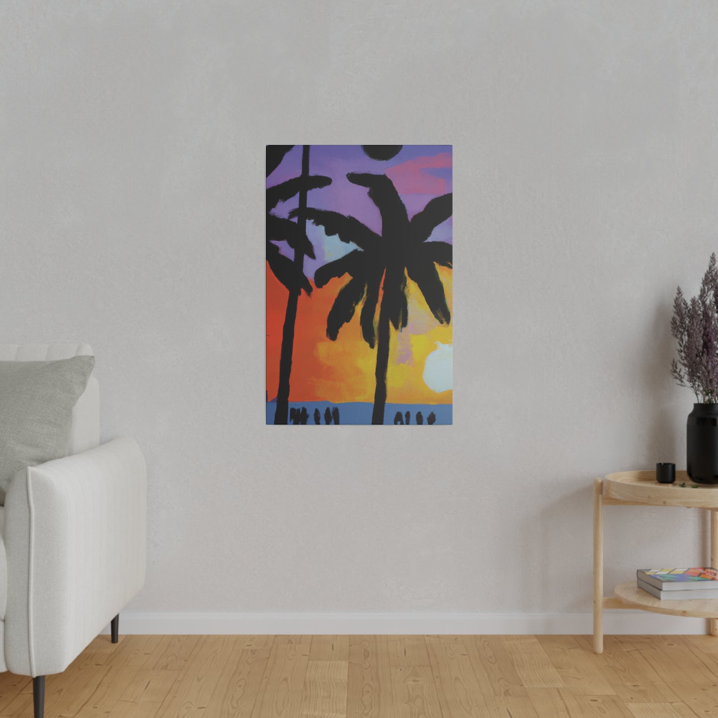 8594V - Miami Beach Sunset Painting Print | Miami | Beach | Sunset | Poster | Home Decor | Wall Art | Canvas