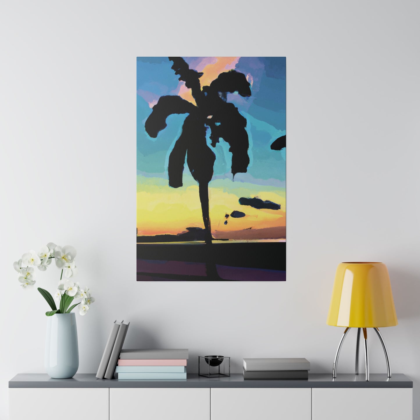 3232A - Miami Beach Sunset Painting Print | Miami | Beach | Sunset | Poster | Home Decor | Wall Art | Canvas