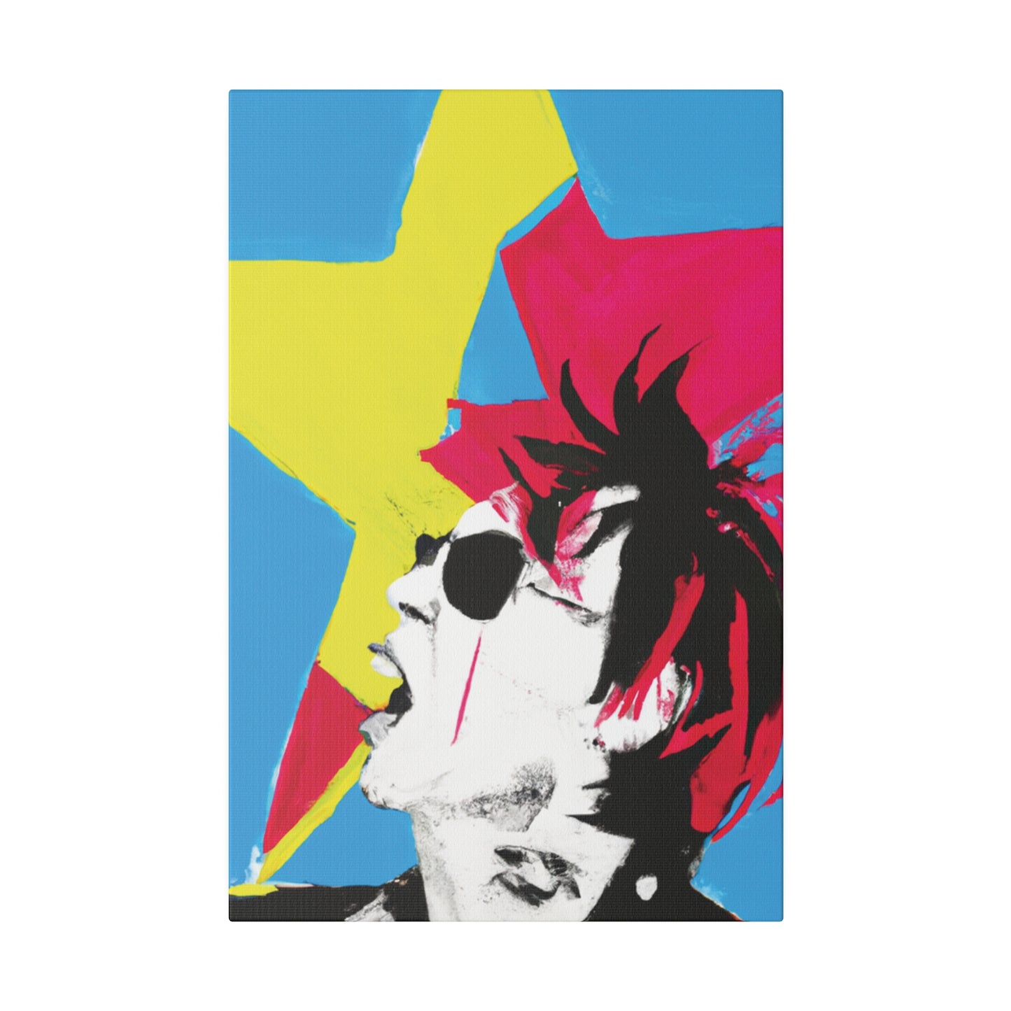 7179X - Rockstar Painting Print | Face | Abstract | Poster | Home Decor | Wall Art | Music Art | Canvas