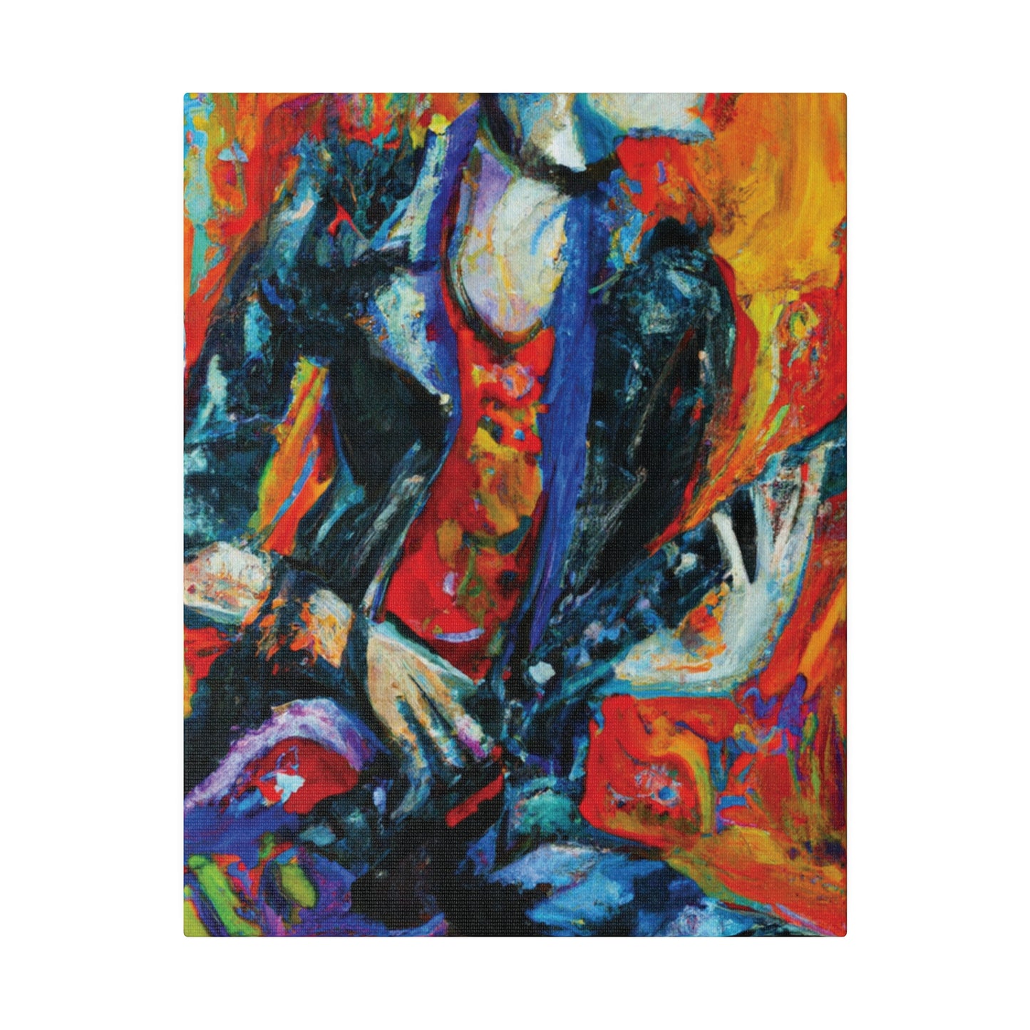 7348F - Rockstar Oil Painting Style Print | Poster | Home Decor | Wall Art | Music Art | Canvas