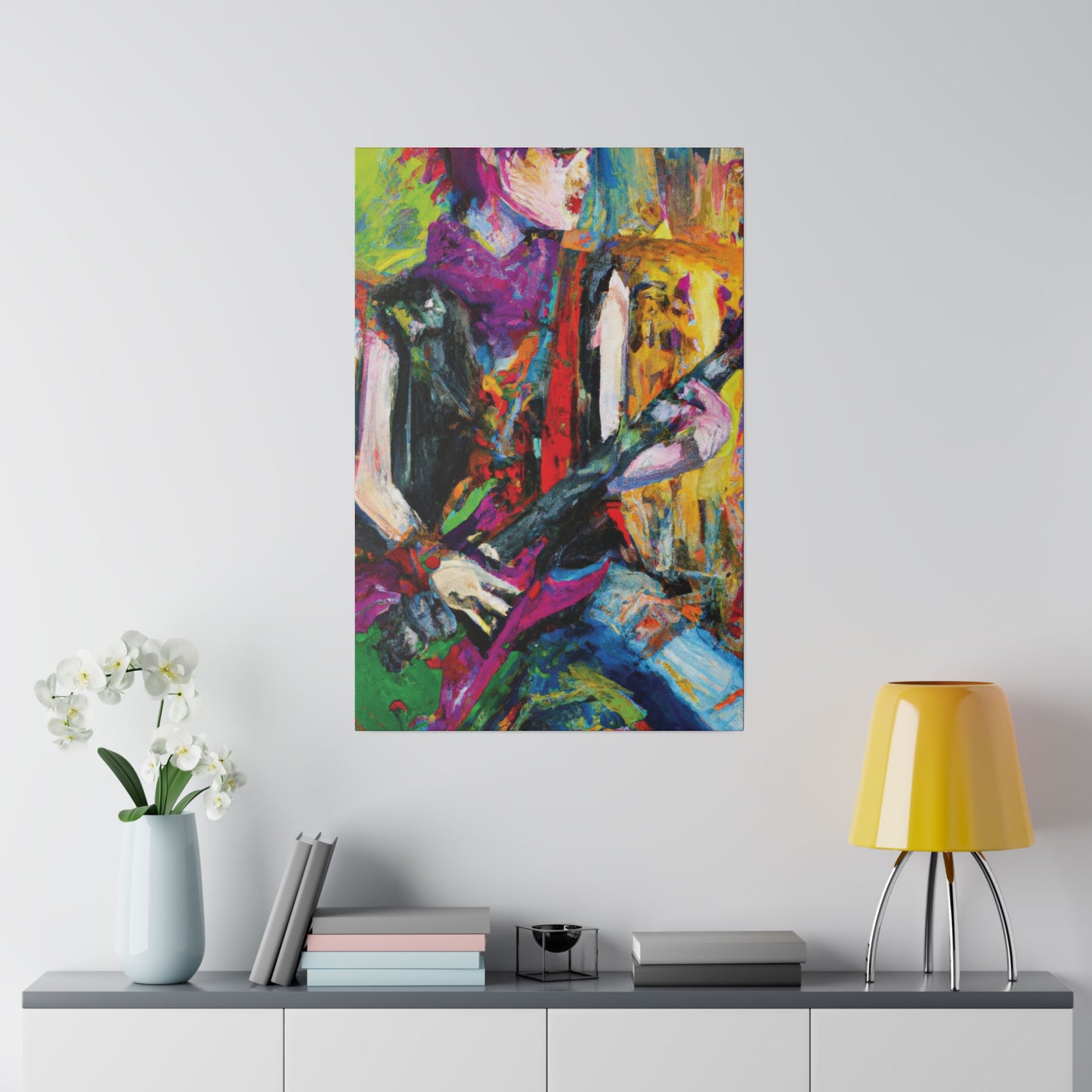 3088A - Rockstar Oil Painting Style Print | Poster | Home Decor | Wall Art | Music Art | Canvas