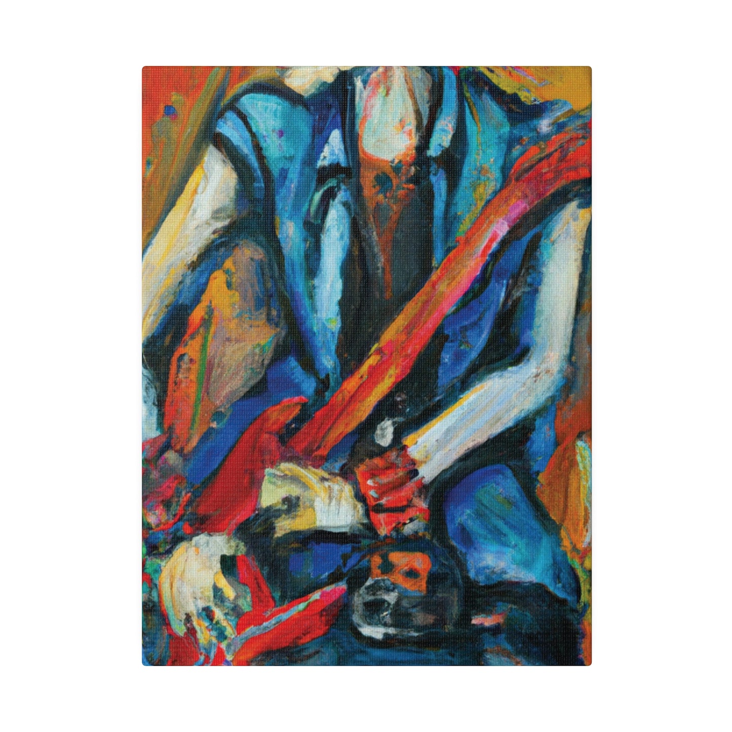 3B67 - Rockstar Oil Painting Style Print | Poster | Home Decor | Wall Art | Music Art | Canvas