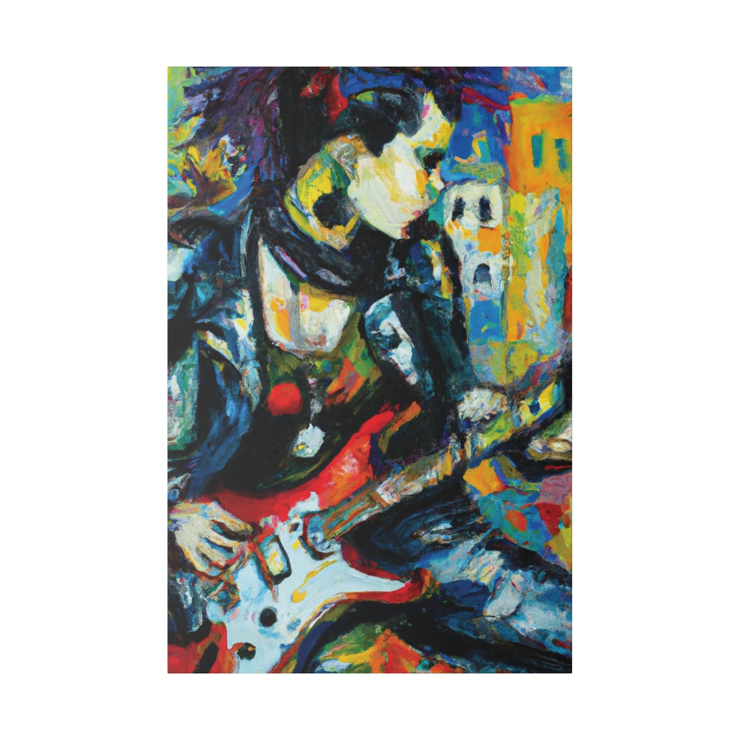 7547K - Rockstar Oil Painting Style Print | Poster | Home Decor | Wall Art | Music Art | Canvas