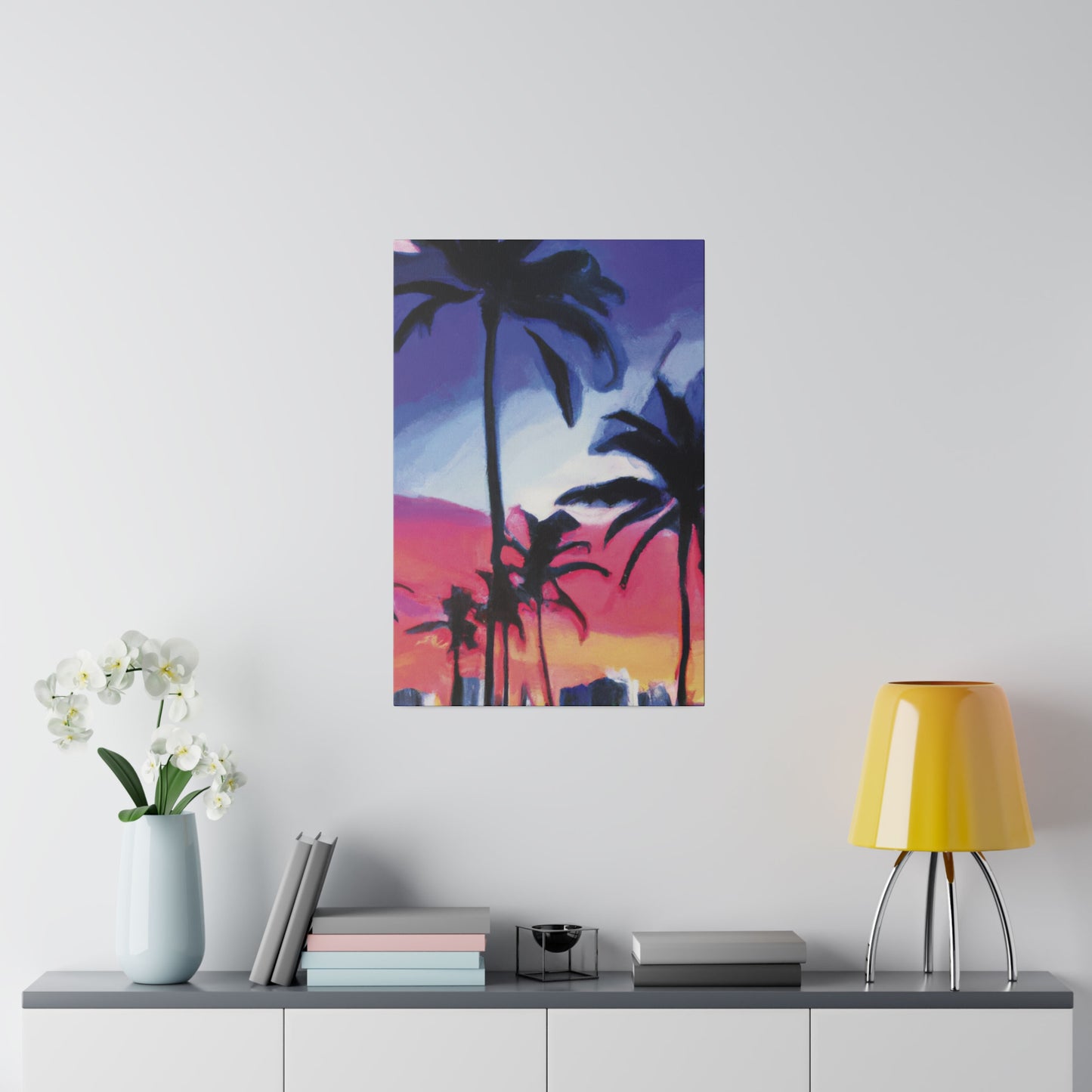 7473F - Miami Beach Sunset Painting Print | Miami | Beach | Sunset | Poster | Home Decor | Wall Art | Canvas