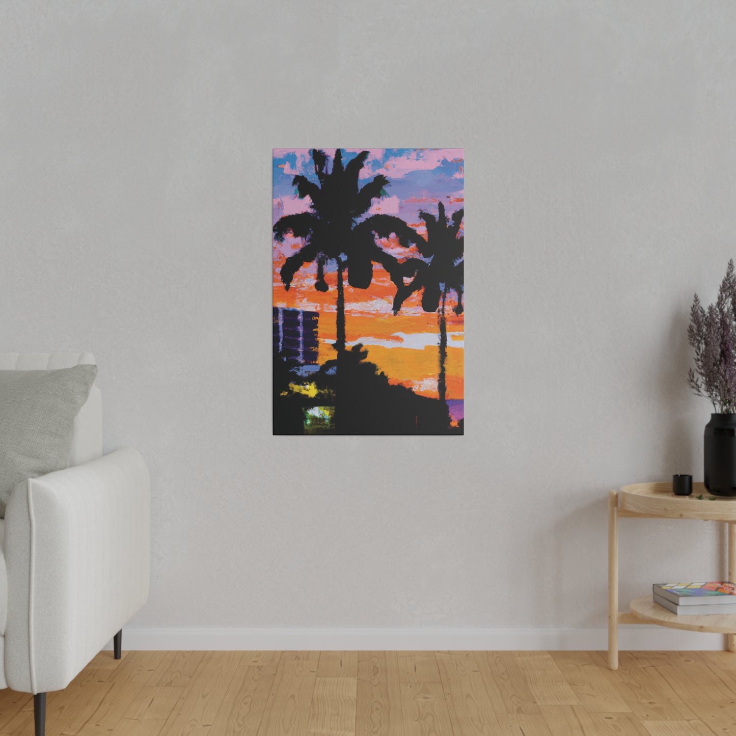 4756G - Miami Beach Sunset Painting Print | Miami | Beach | Sunset | Poster | Home Decor | Wall Art | Canvas