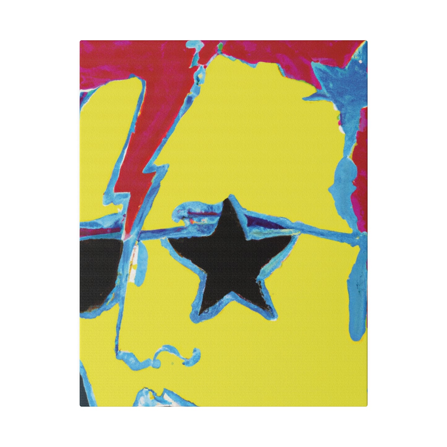 1454X - Rockstar Painting Print | Face | Abstract | Poster | Home Decor | Wall Art | Music Art | Canvas