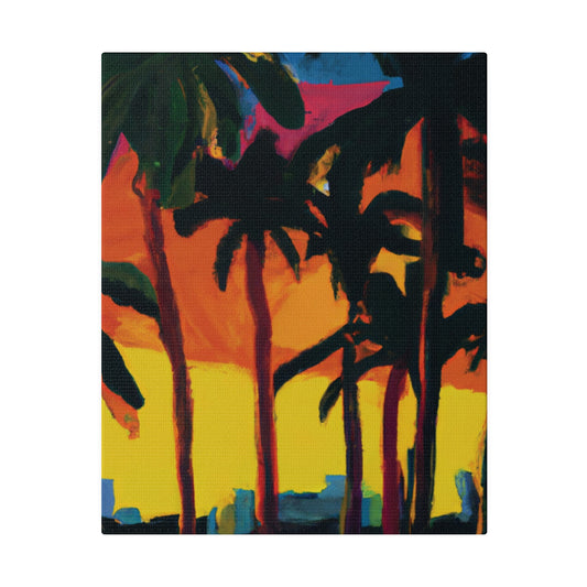 7398G - Miami Beach Sunset Painting Print | Miami | Beach | Sunset | Poster | Home Decor | Wall Art | Canvas