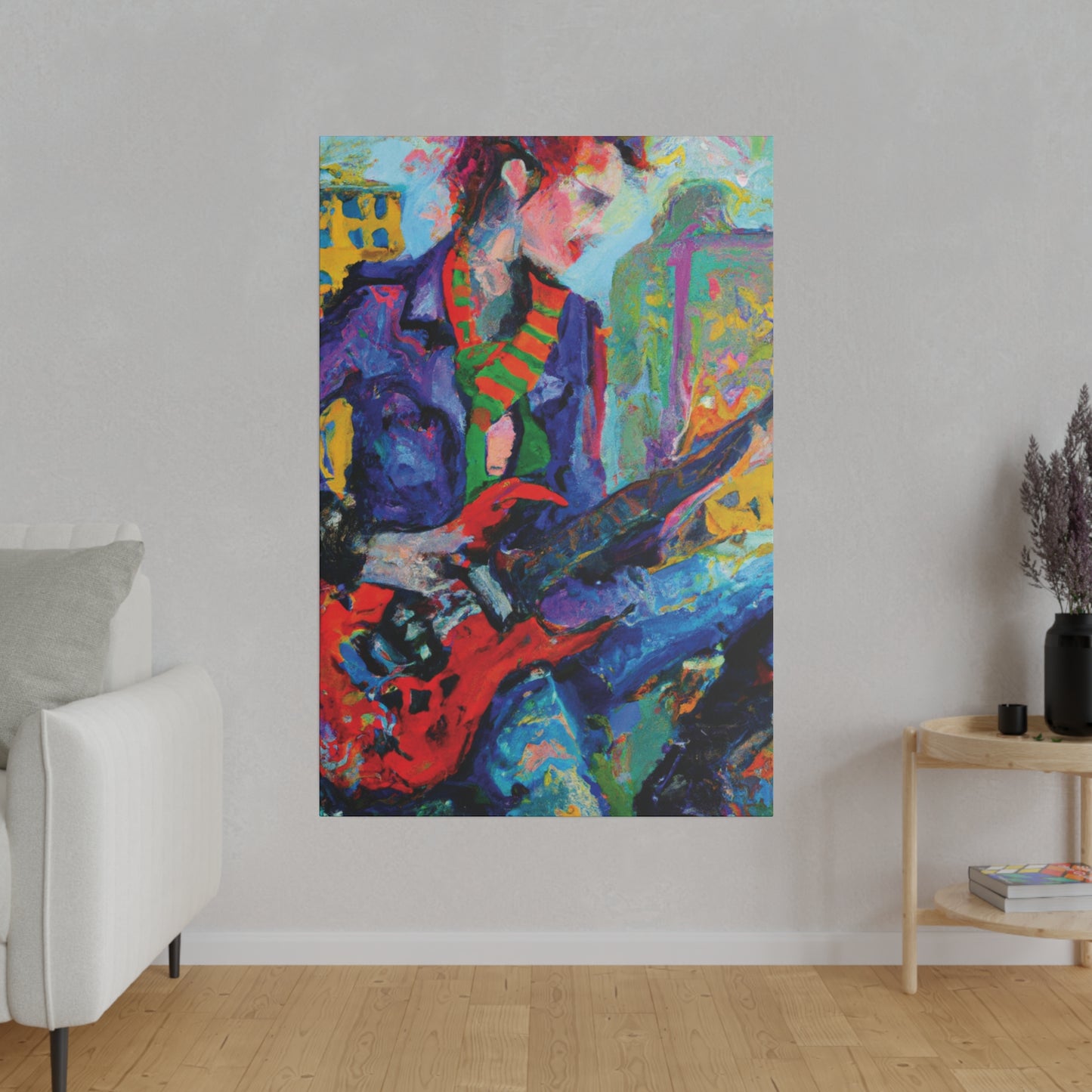 5227E - Rockstar Oil Painting Style Print | Poster | Home Decor | Wall Art | Music Art | Canvas