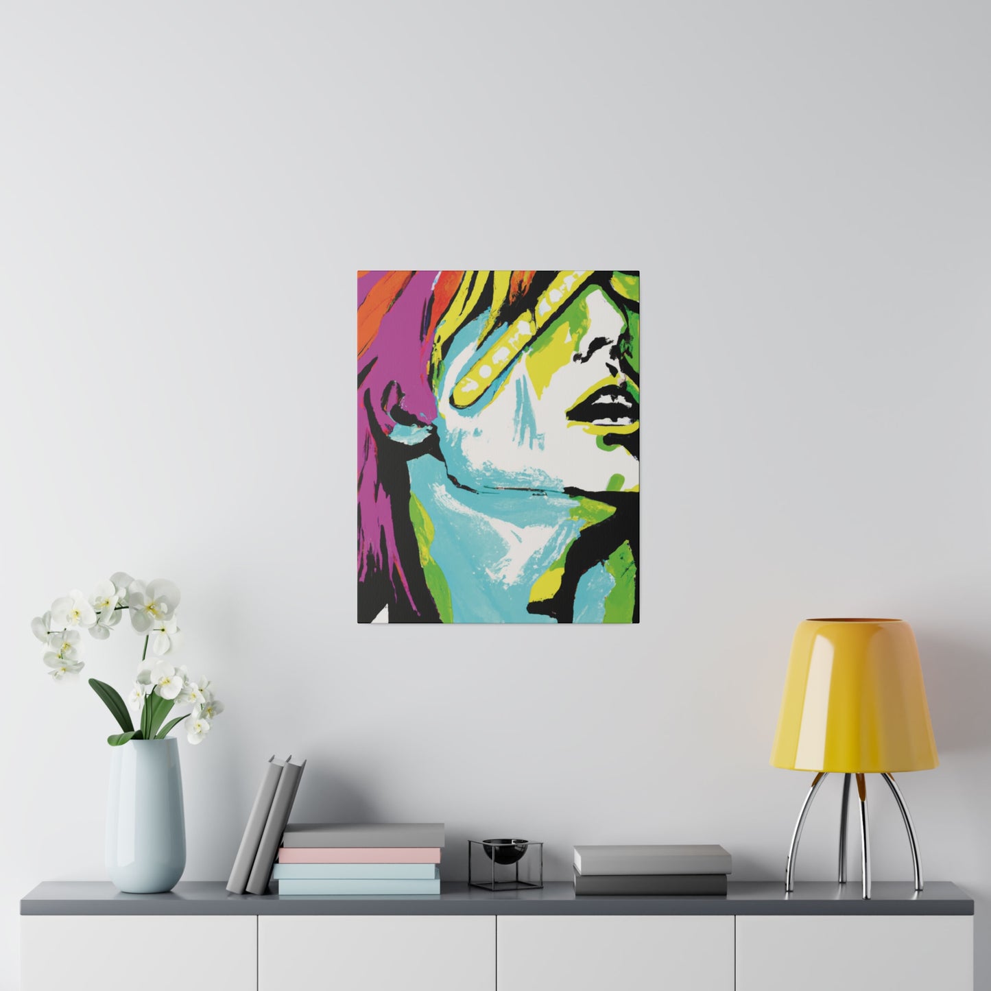 2120E - Rockstar Painting Print | Face | Abstract | Poster | Home Decor | Wall Art | Music Art | Canvas