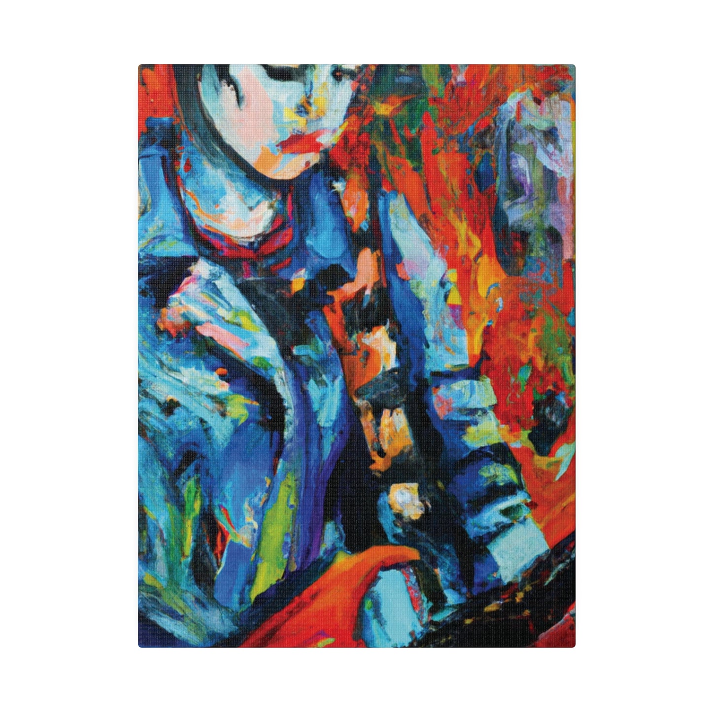 3759K - Rockstar Oil Painting Style Print | Poster | Home Decor | Wall Art | Music Art | Canvas