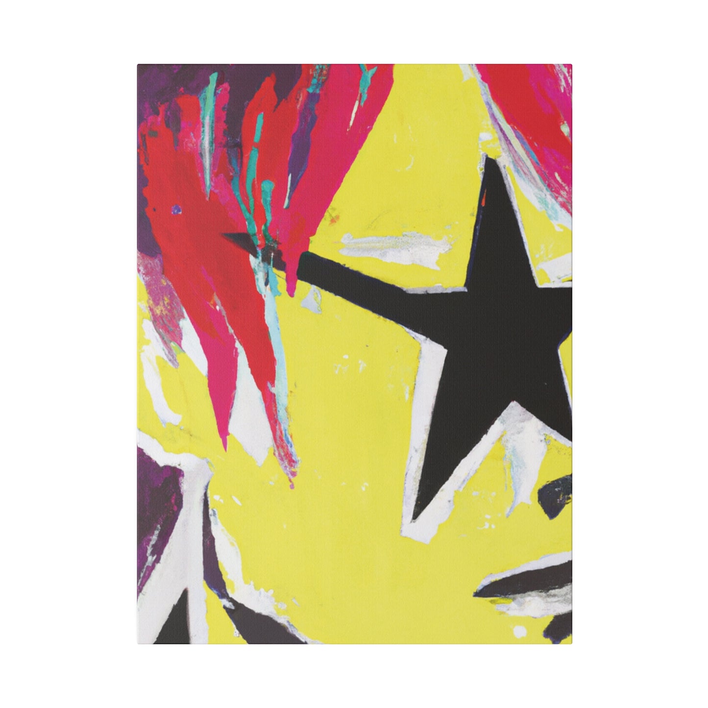 8768M - Rockstar Painting Print | Face | Abstract | Poster | Home Decor | Wall Art | Music Art | Canvas