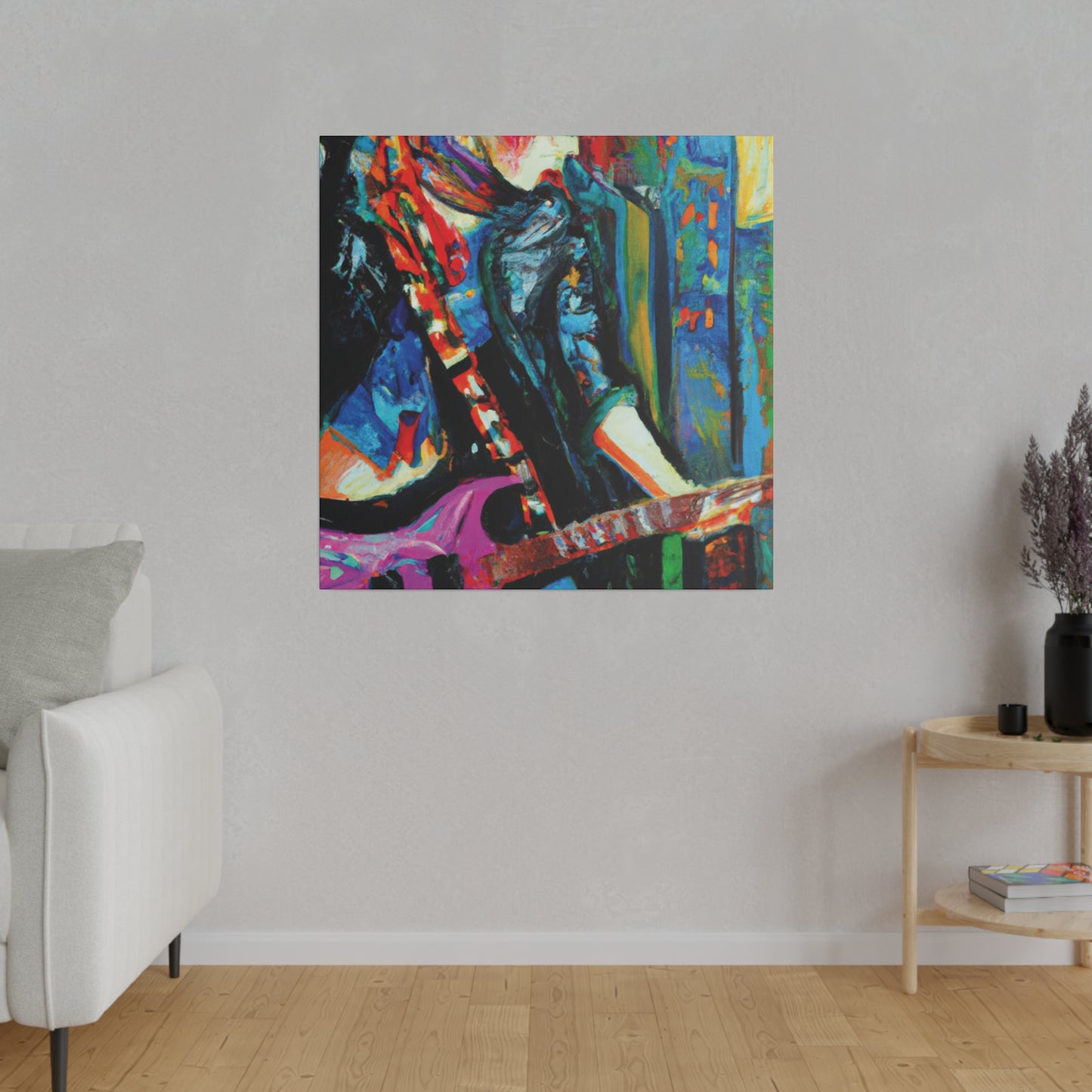 8461D - Rockstar Oil Painting Style Print | Poster | Home Decor | Wall Art | Music Art | Canvas