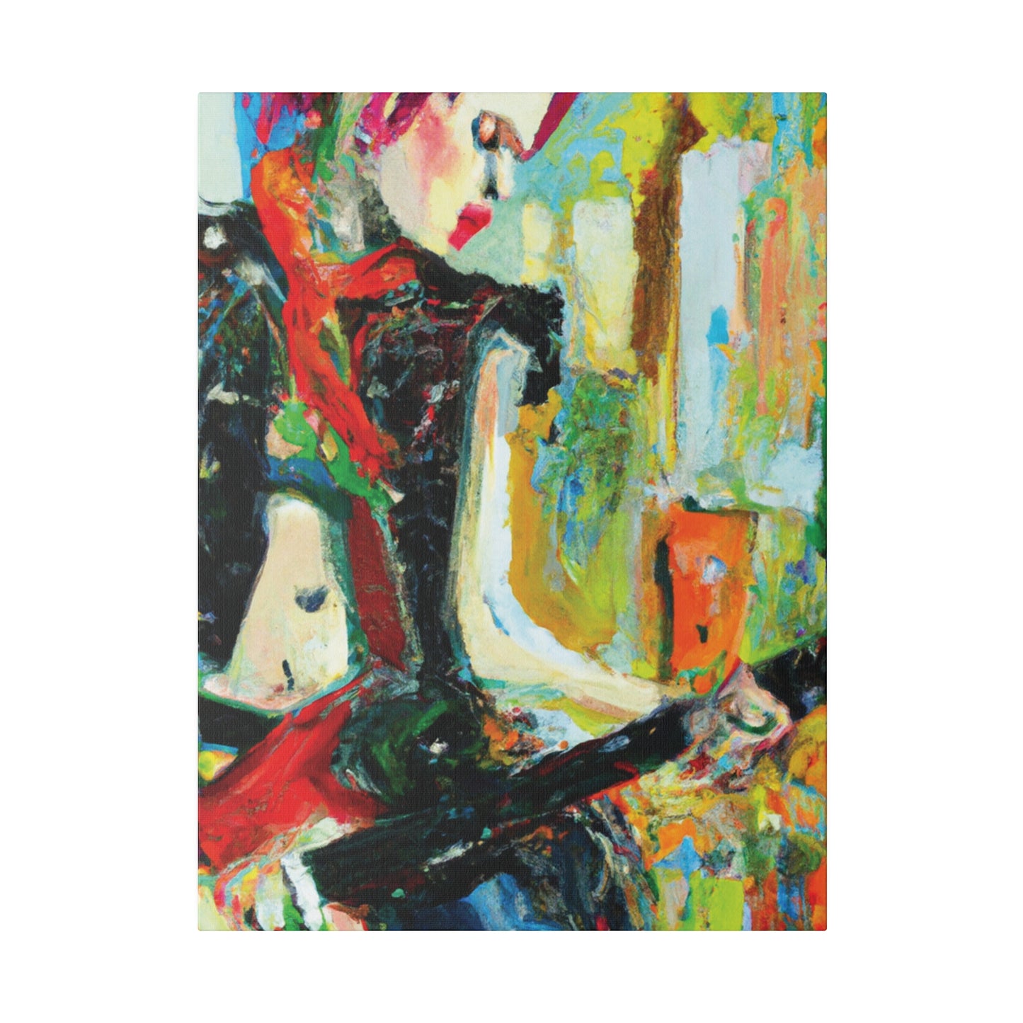 4824H - Rockstar Oil Painting Style Print | Poster | Home Decor | Wall Art | Music Art | Canvas