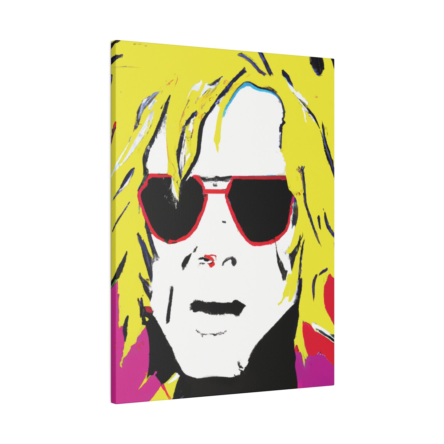 8476J - Rockstar Painting Print | Face | Abstract | Poster | Home Decor | Wall Art | Music Art | Canvas