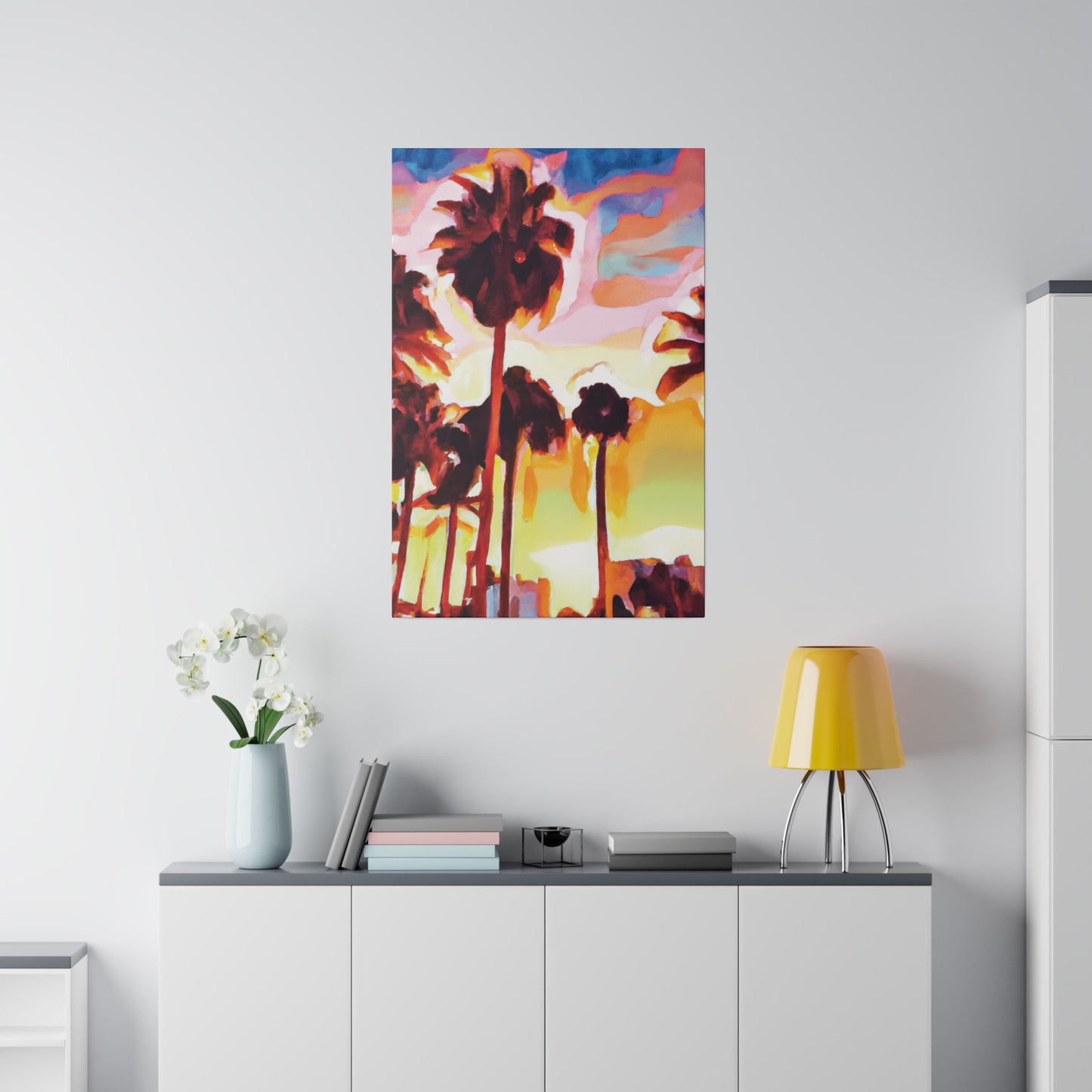 7678L - Miami Beach Sunset Painting Print | Miami | Beach | Sunset | Poster | Home Decor | Wall Art | Canvas