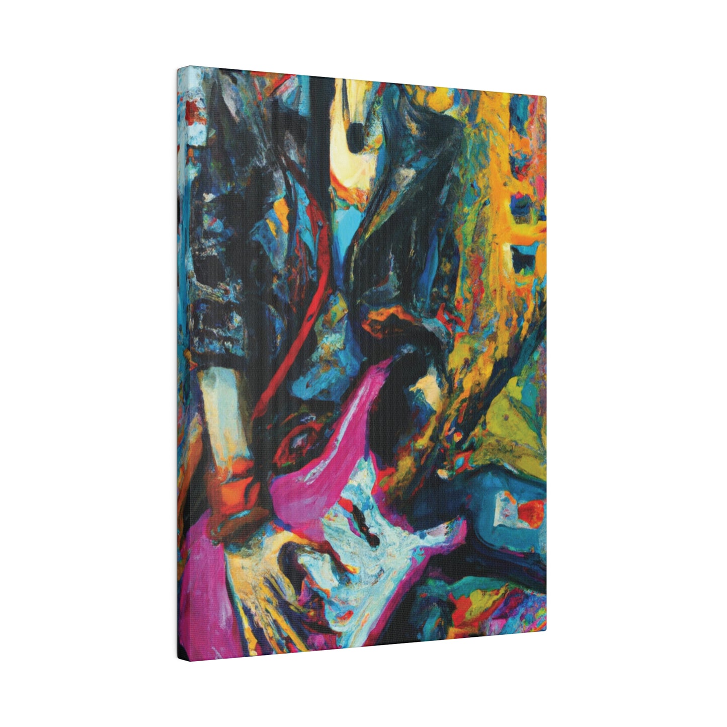 6873X - Rockstar Oil Painting Style Print | Poster | Home Decor | Wall Art | Music Art | Canvas