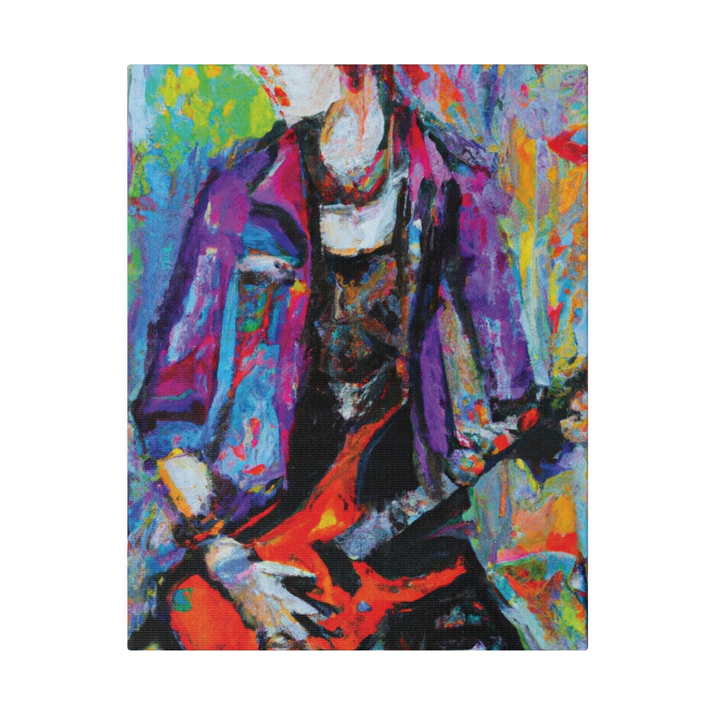 3123Q - Rockstar Oil Painting Style Print | Poster | Home Decor | Wall Art | Music Art | Canvas