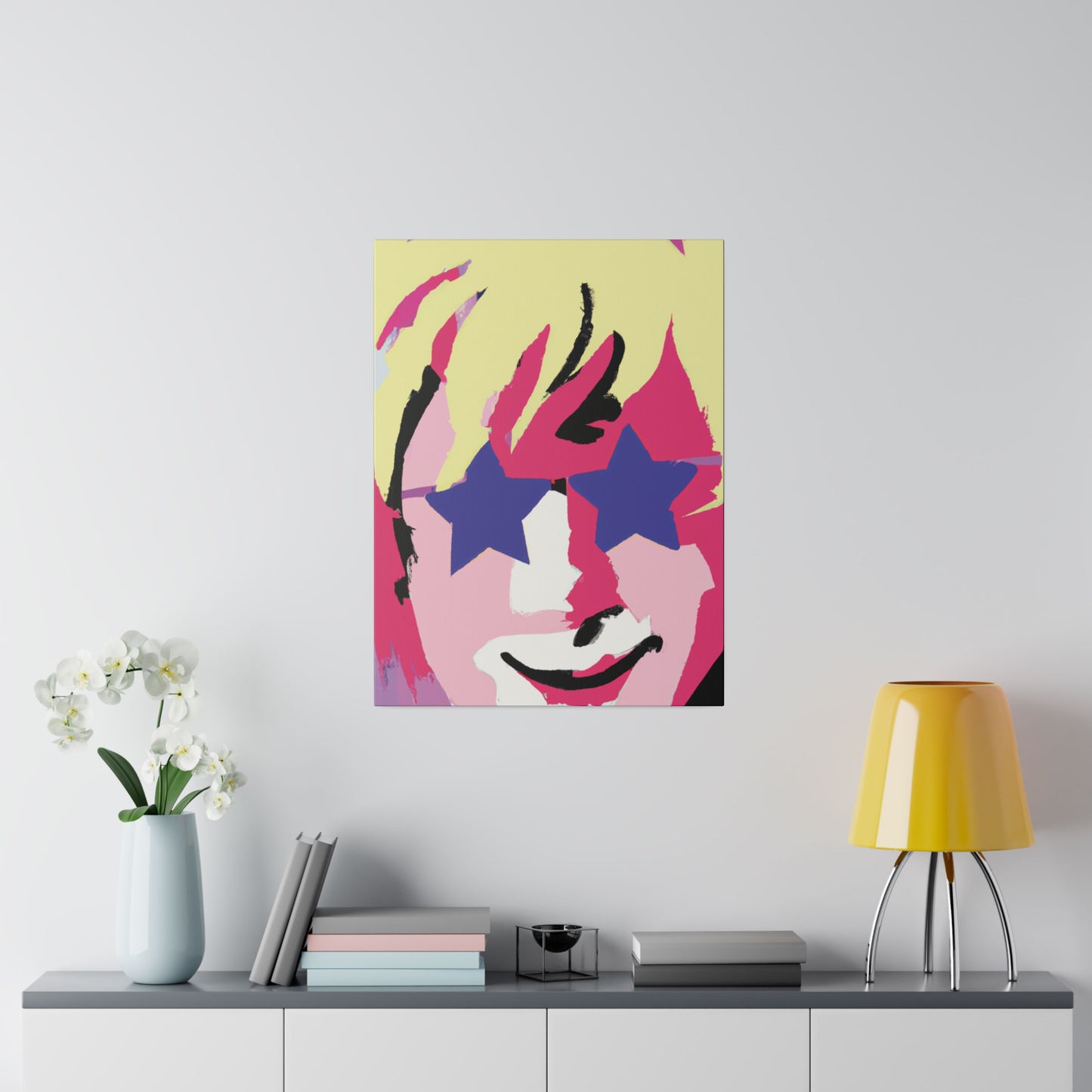 3558K - Rockstar Painting Print | Face | Abstract | Poster | Home Decor | Wall Art | Music Art | Canvas