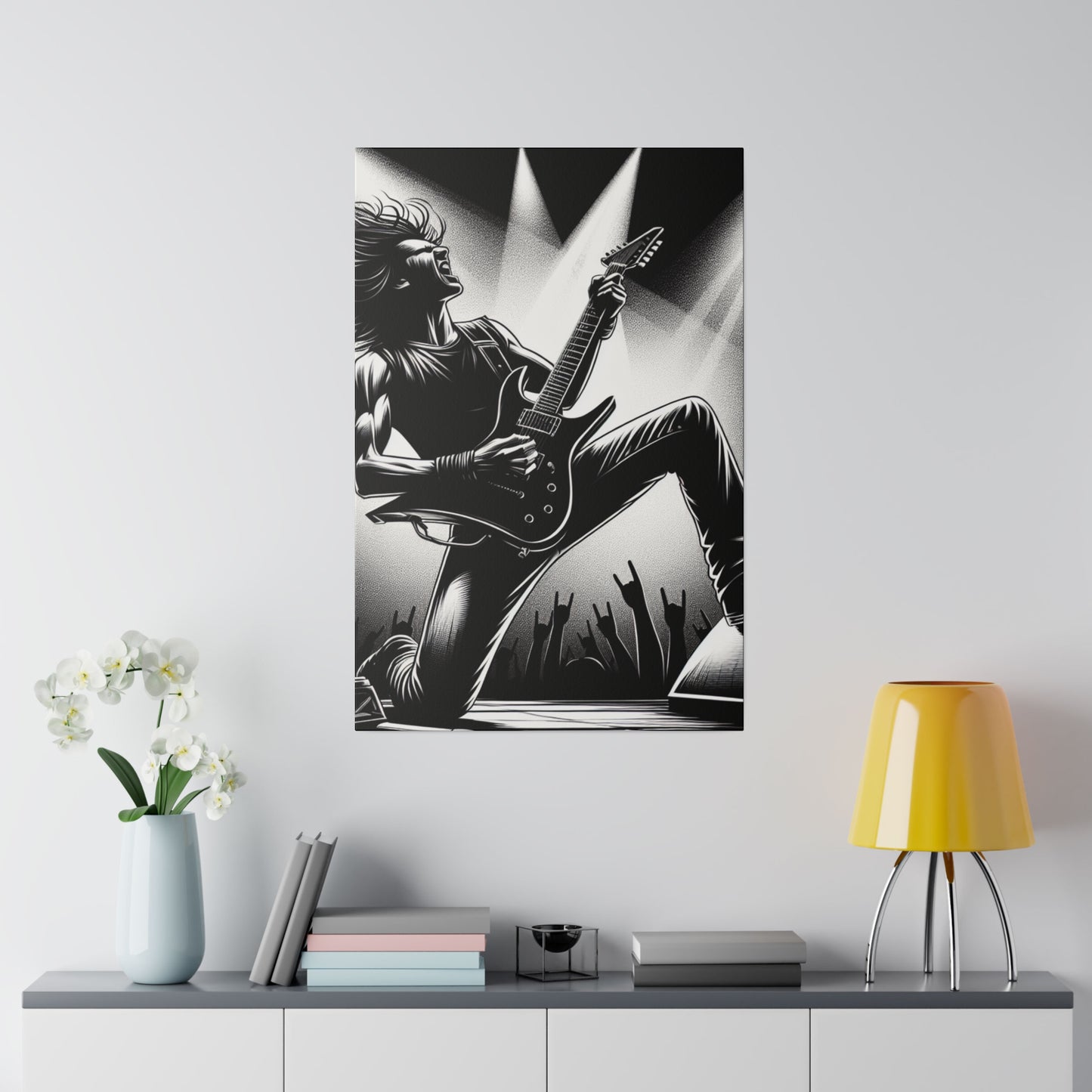 5362J - music art work, rockstar gifts, musician gift ideas, guitar art work, guitar artwork, guitar wall art canvas, playing guitar, decor