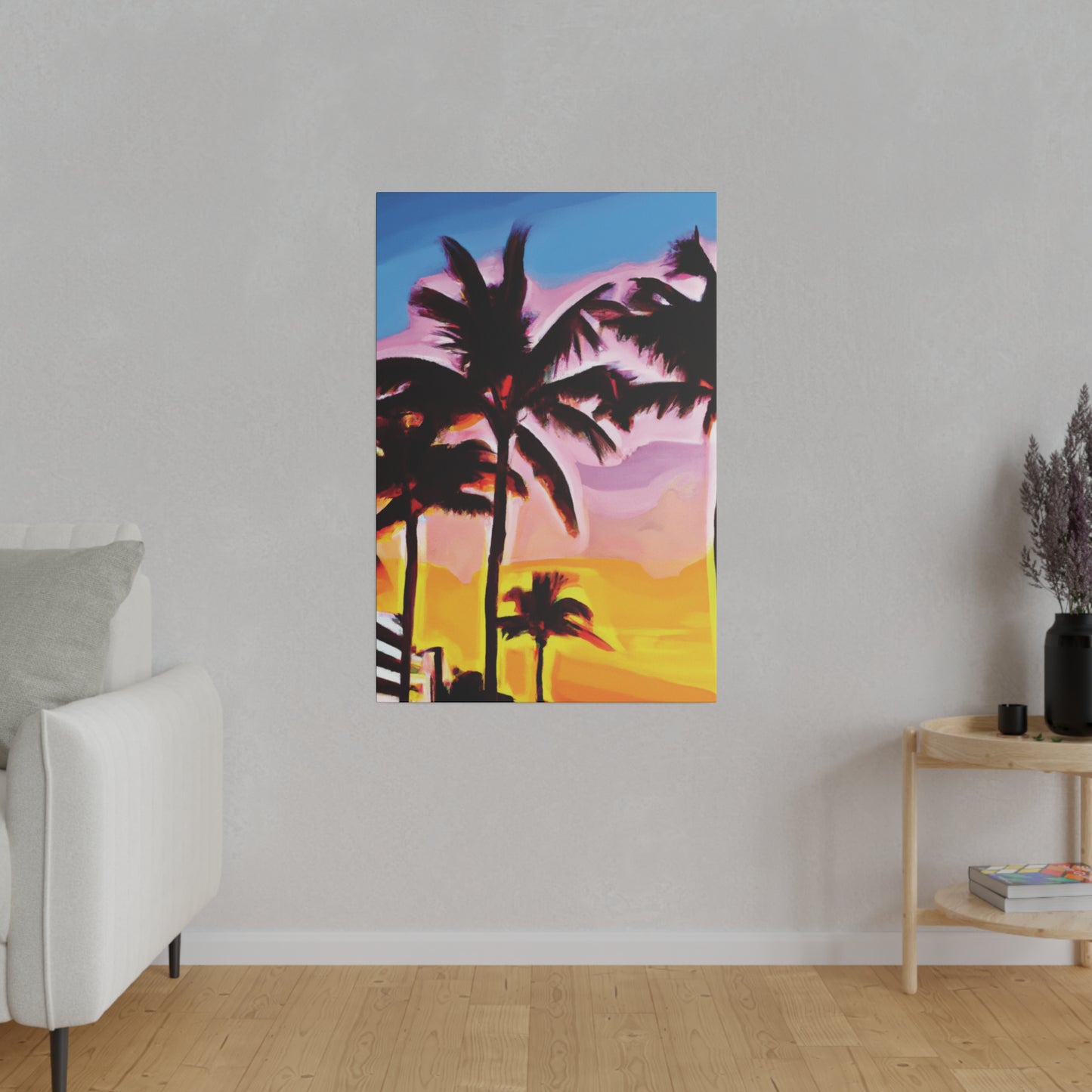 742X - Miami Beach Sunset Painting Print | Miami | Beach | Sunset | Poster | Home Decor | Wall Art | Canvas