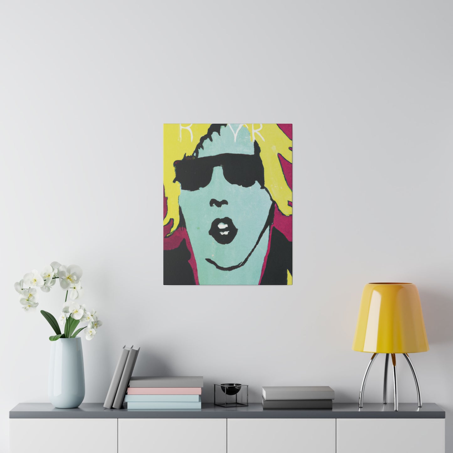 6542F - Rockstar Painting Print | Face | Abstract | Poster | Home Decor | Wall Art | Music Art | Canvas