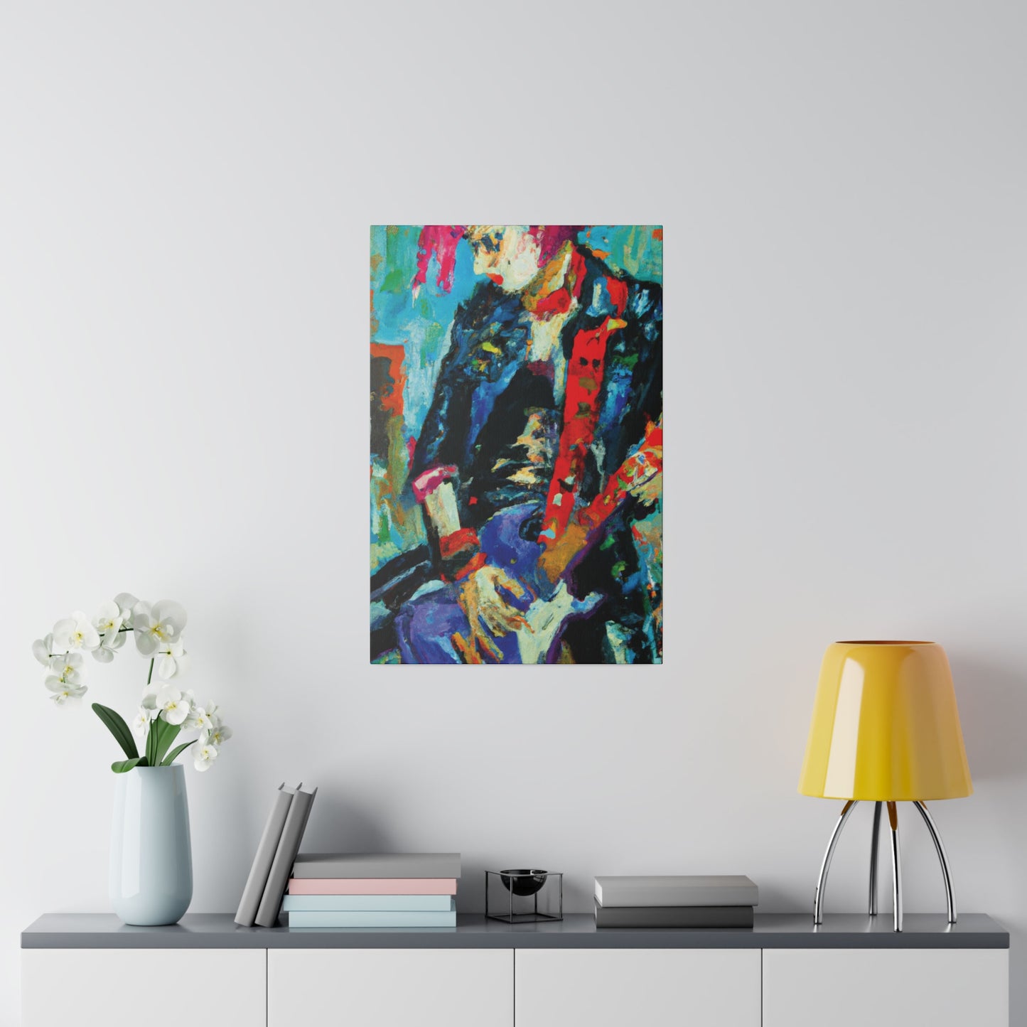 8275Z - Rockstar Oil Painting Style Print | Poster | Home Decor | Wall Art | Music Art | Canvas