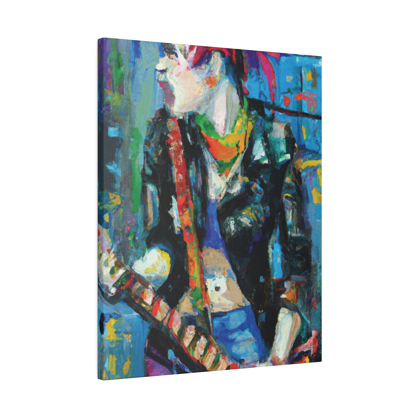 3601F - Rockstar Oil Painting Style Print | Poster | Home Decor | Wall Art | Music Art | Canvas
