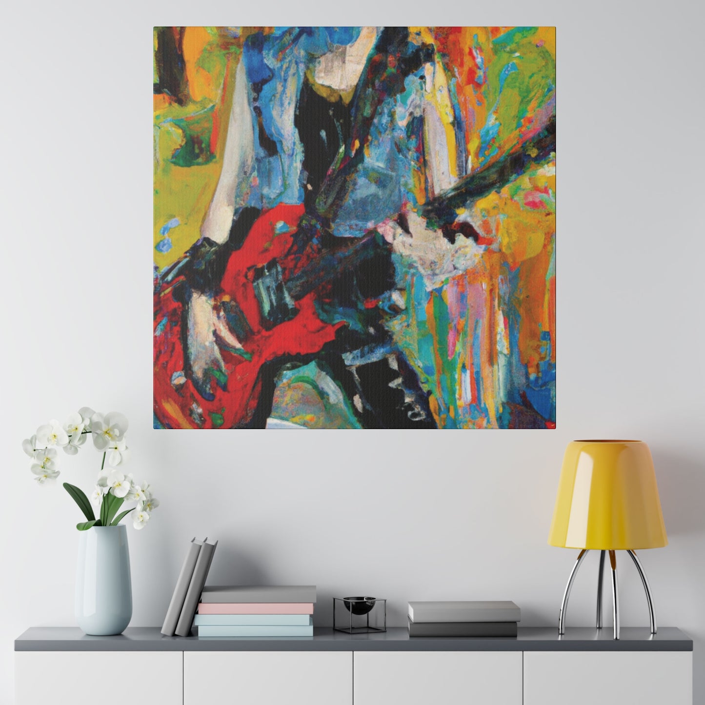 4721P - Rockstar Oil Painting Style Print | Poster | Home Decor | Wall Art | Music Art | Canvas