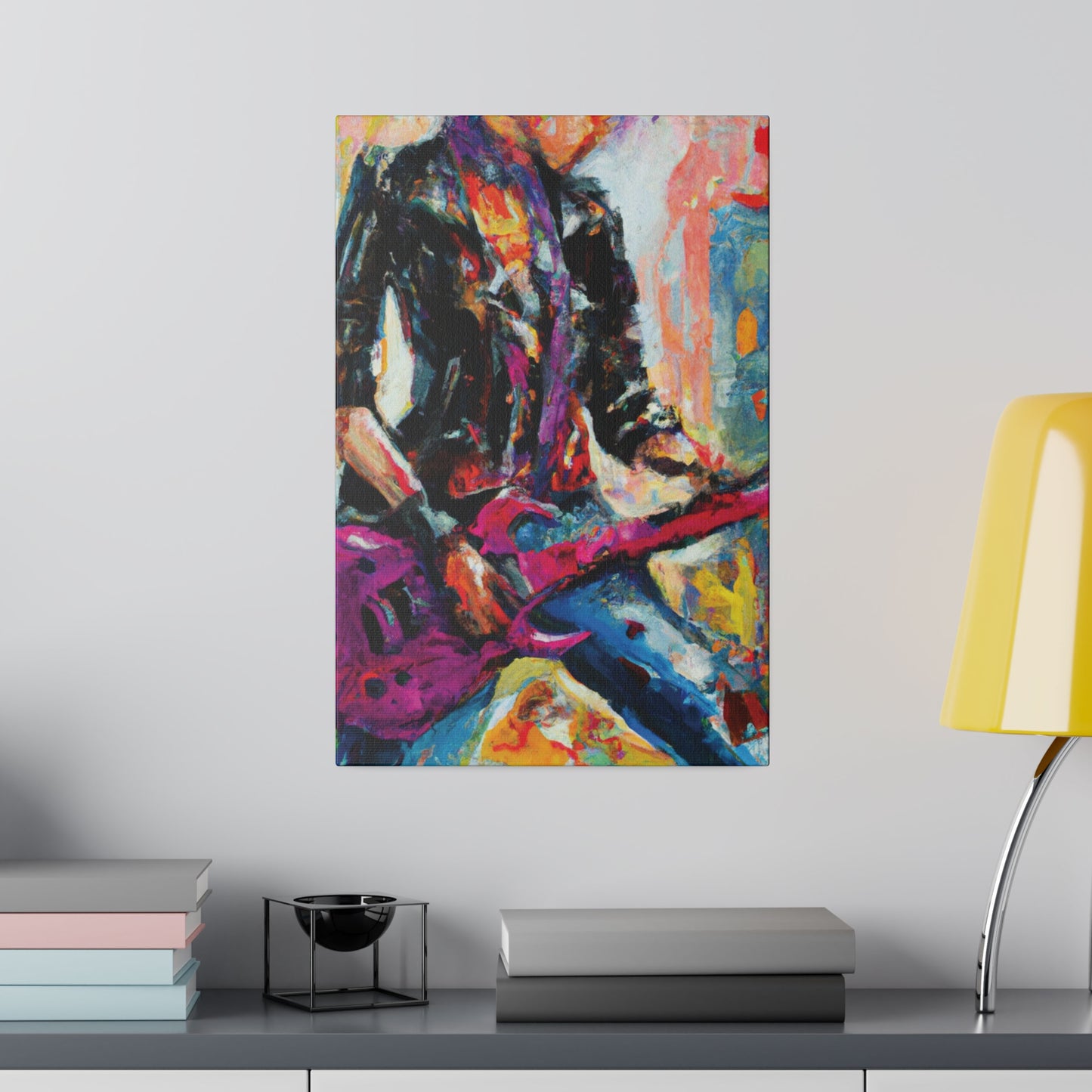 9175L - Rockstar Oil Painting Style Print | Poster | Home Decor | Wall Art | Music Art | Canvas