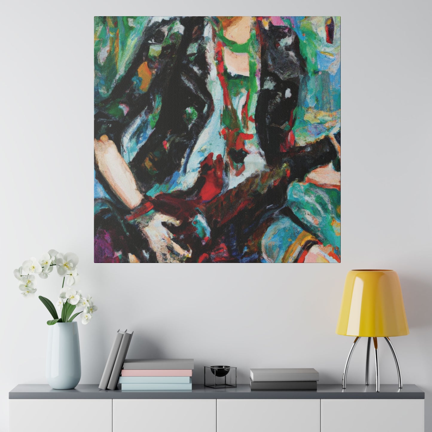 6789Z - Rockstar Oil Painting Style Print | Poster | Home Decor | Wall Art | Music Art | Canvas