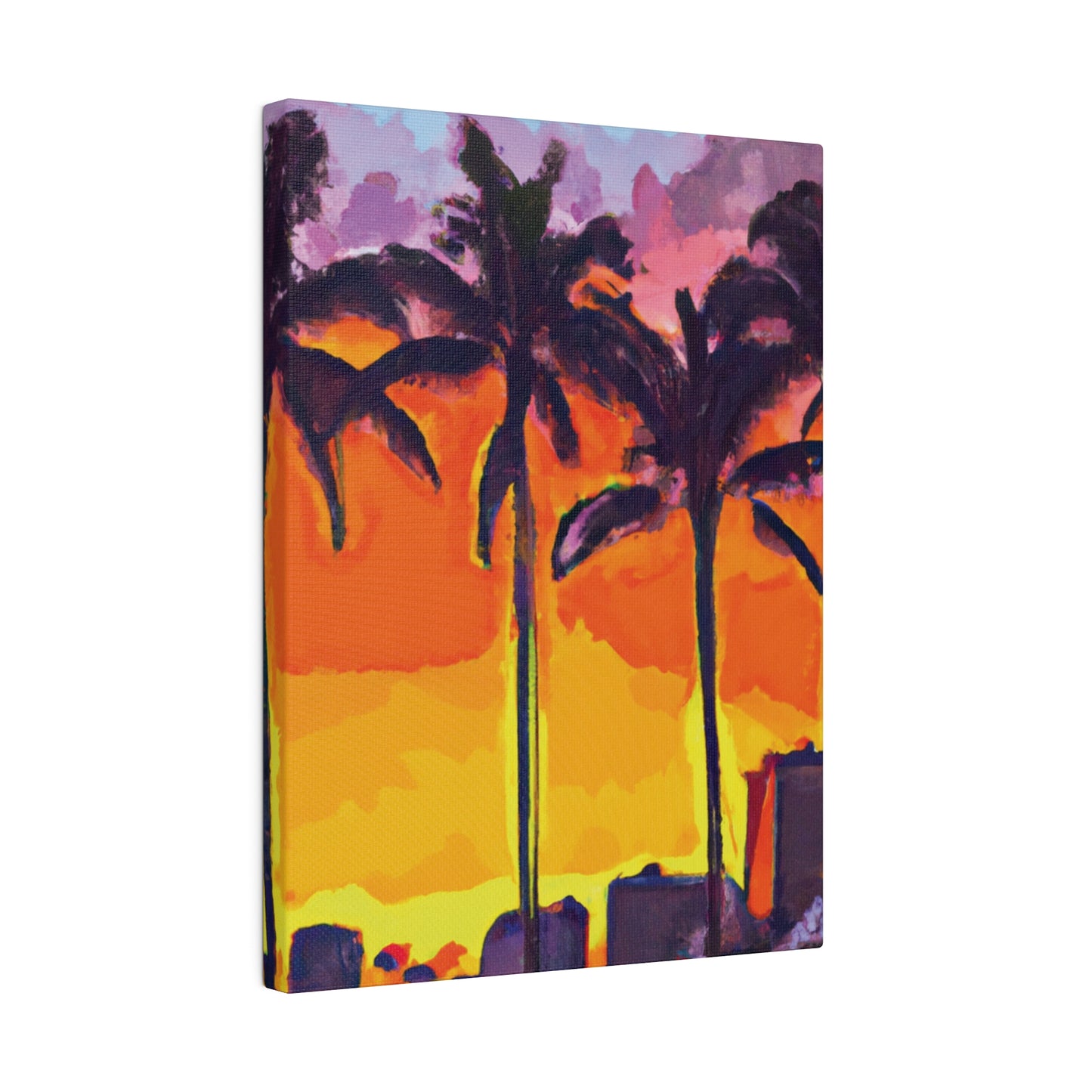 7392A - Miami Beach Sunset Painting Print | Miami | Beach | Sunset | Poster | Home Decor | Wall Art | Canvas