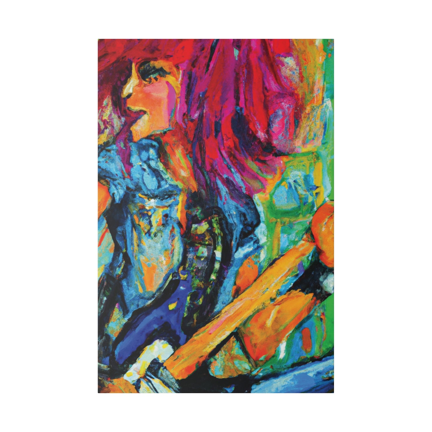 9483V - Rockstar Oil Painting Style Print | Poster | Home Decor | Wall Art | Music Art | Canvas
