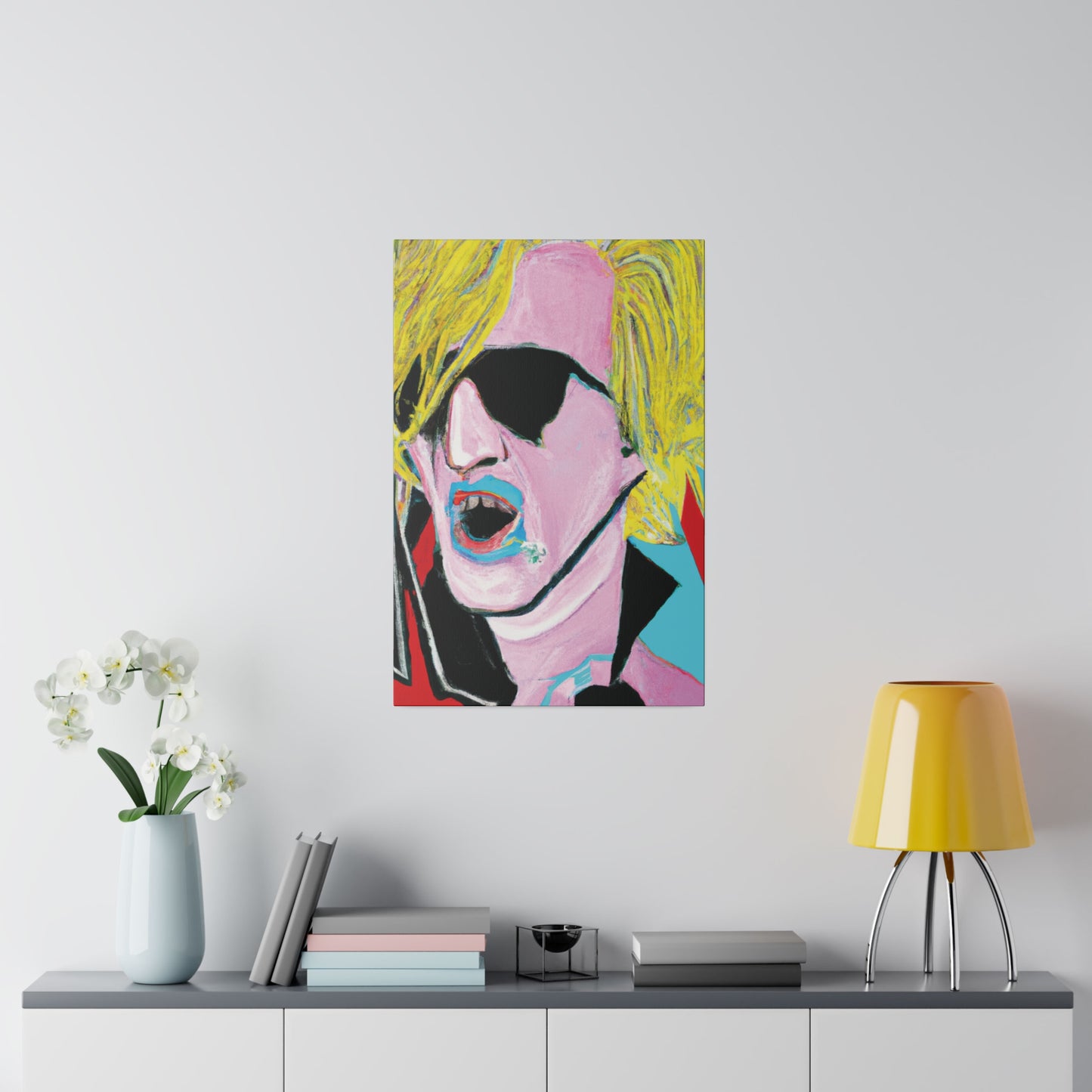 9118C - Rockstar Painting Print | Face | Abstract | Poster | Home Decor | Wall Art | Music Art | Canvas