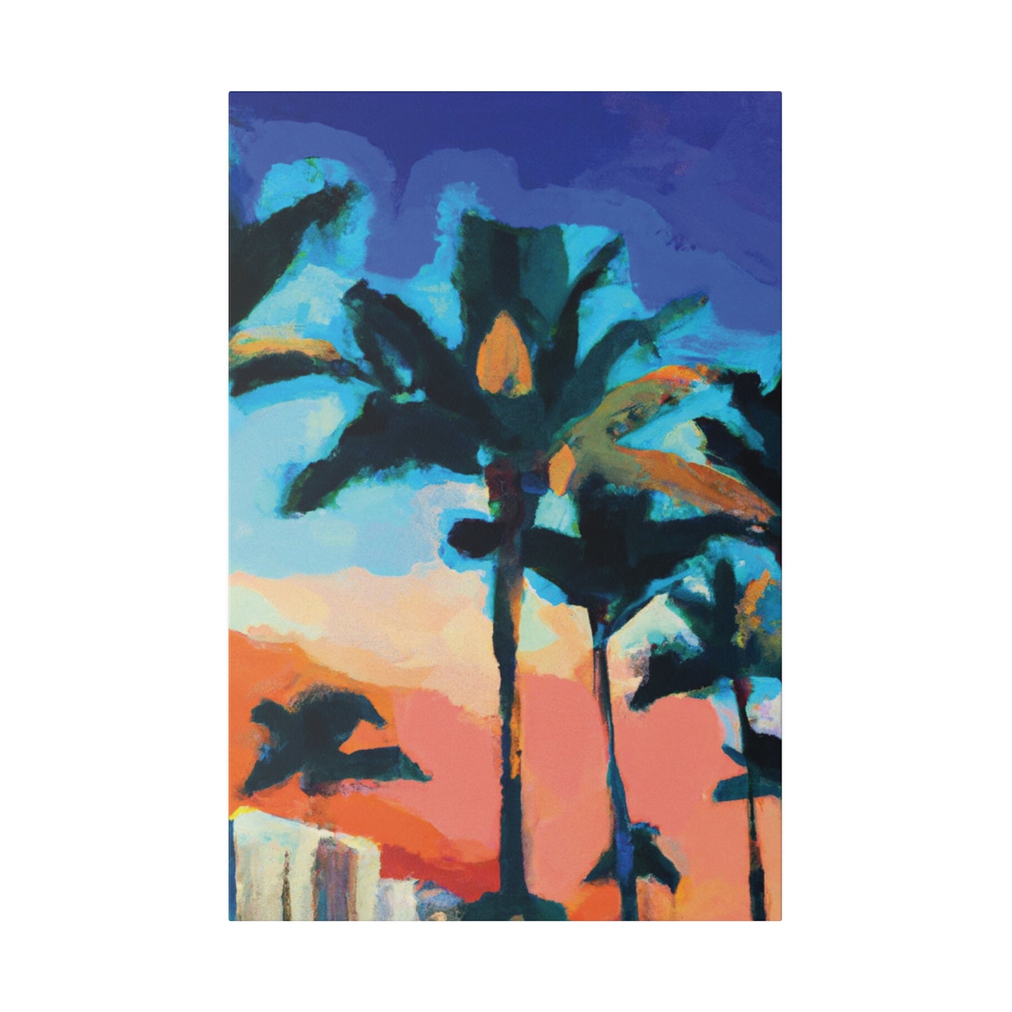 5637G - Miami Beach Sunset Painting Print | Miami | Beach | Sunset | Poster | Home Decor | Wall Art | Canvas